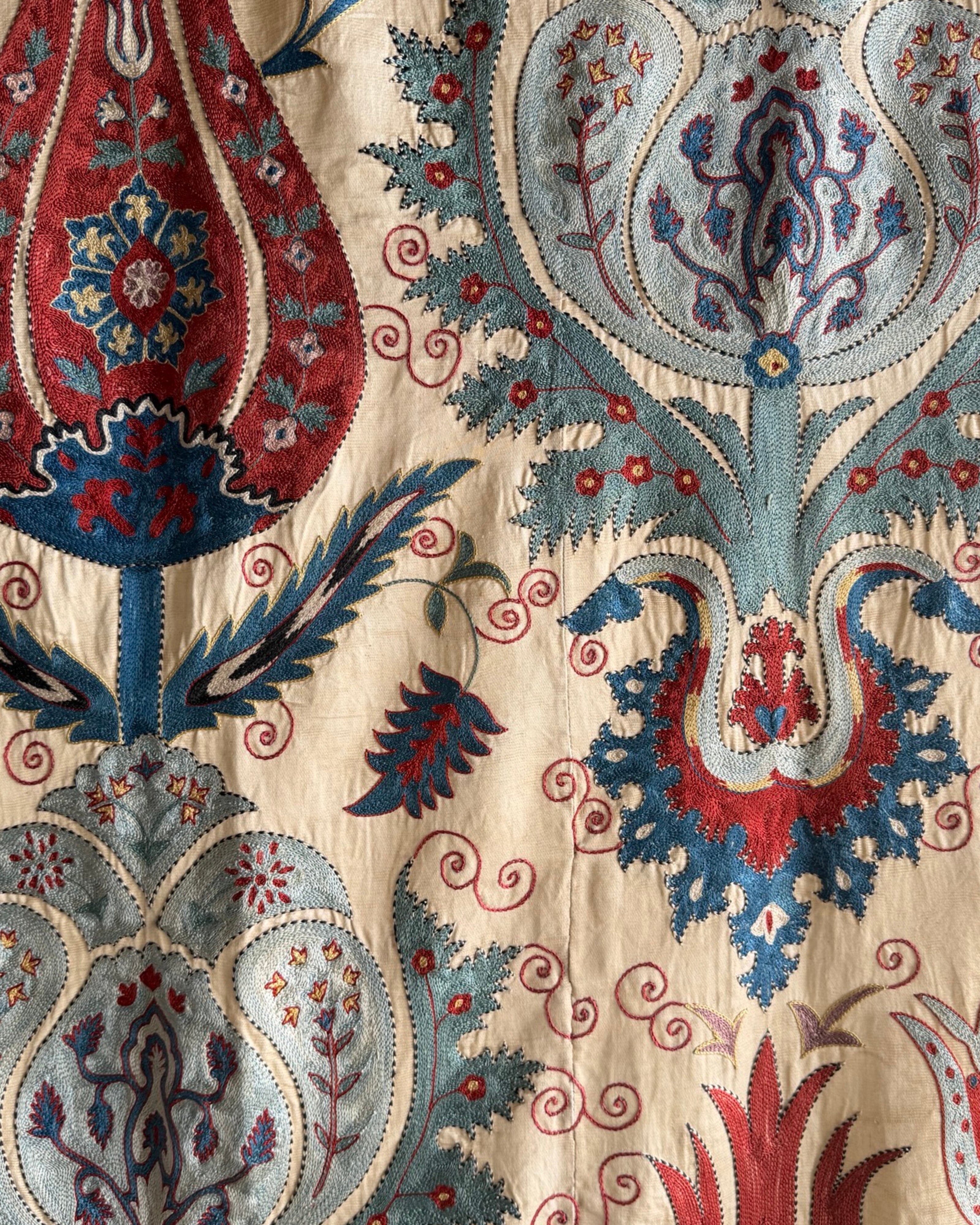 Hand Stitched Suzani (CSSU220722 | 61 x 82") Suzani Aziz Suzani 