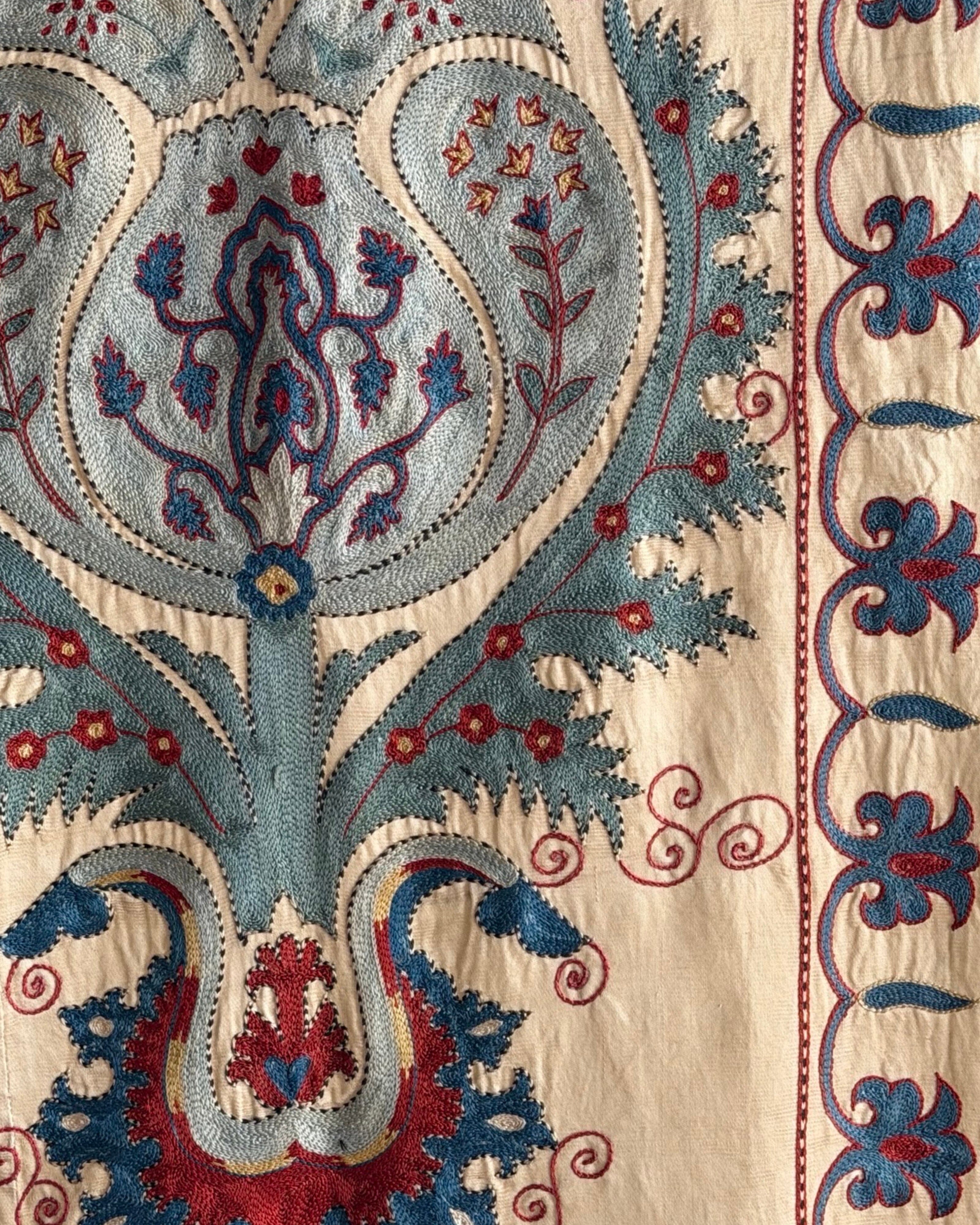 Hand Stitched Suzani (CSSU220722 | 61 x 82") Suzani Aziz Suzani 