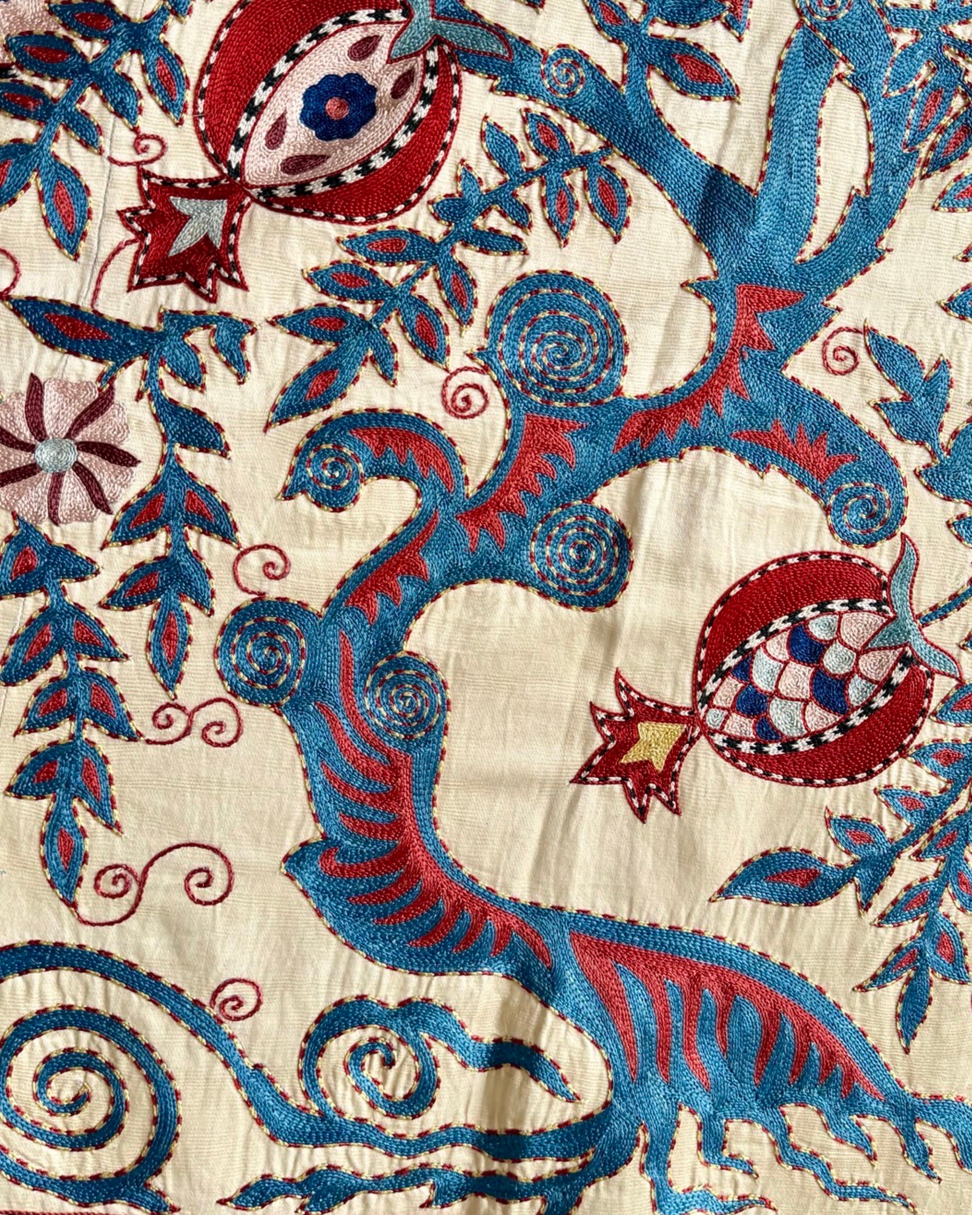 Hand Stitched Suzani (CSSU221022| 61 x 75") Suzani Aziz Suzani 