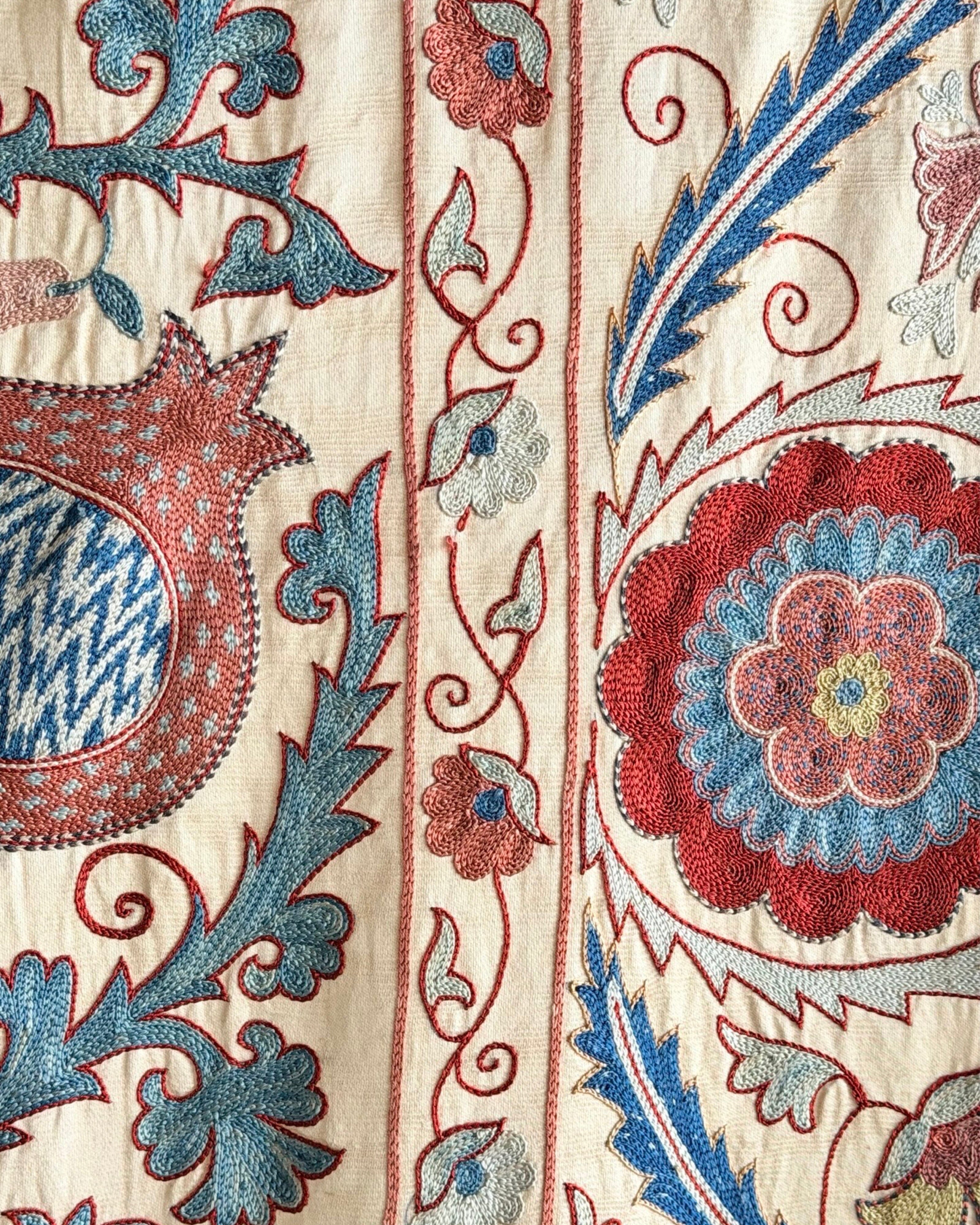 Hand Stitched Suzani (CSSU221322| 62 x 78") Suzani Aziz Suzani 