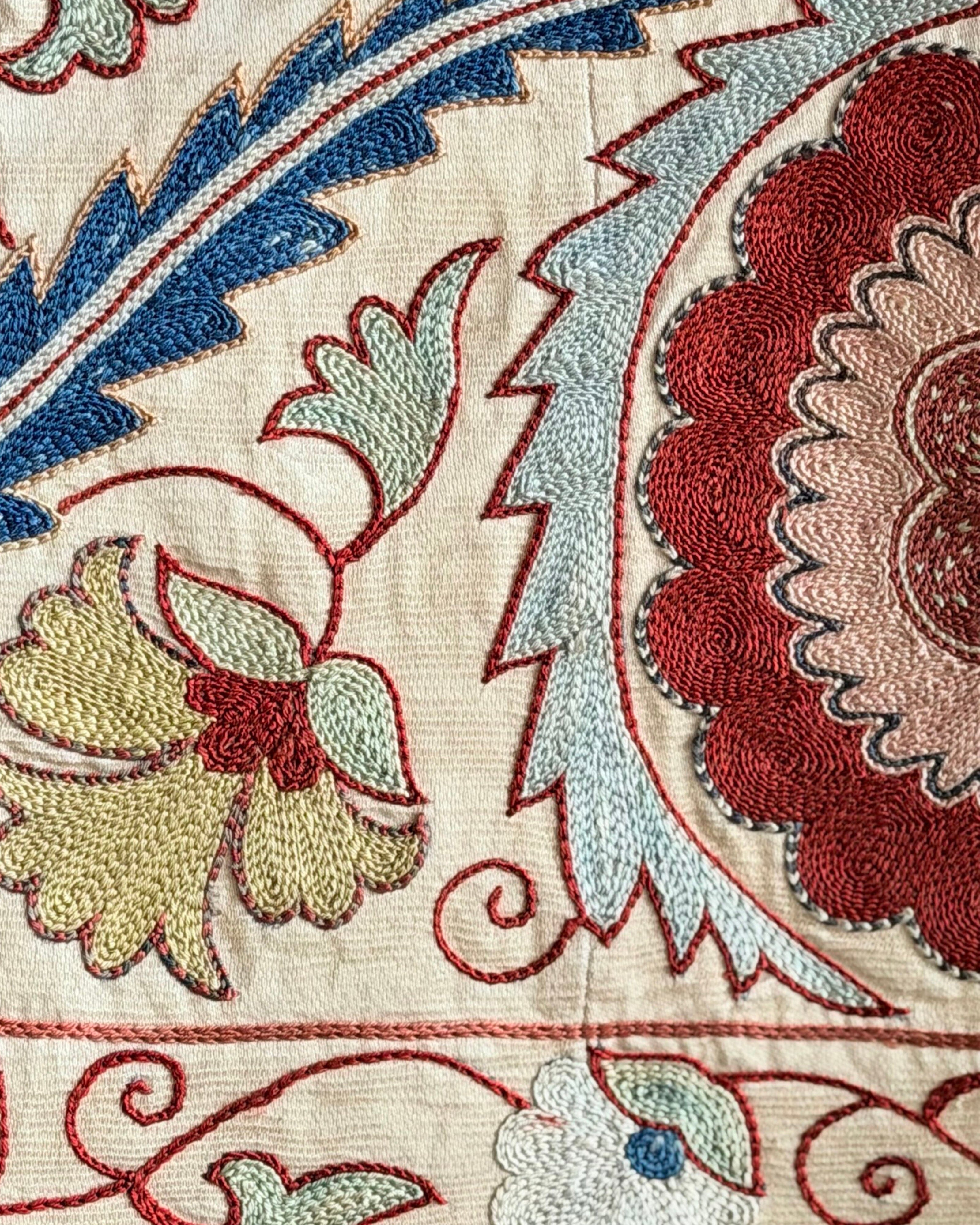 Hand Stitched Suzani (CSSU221322| 62 x 78") Suzani Aziz Suzani 