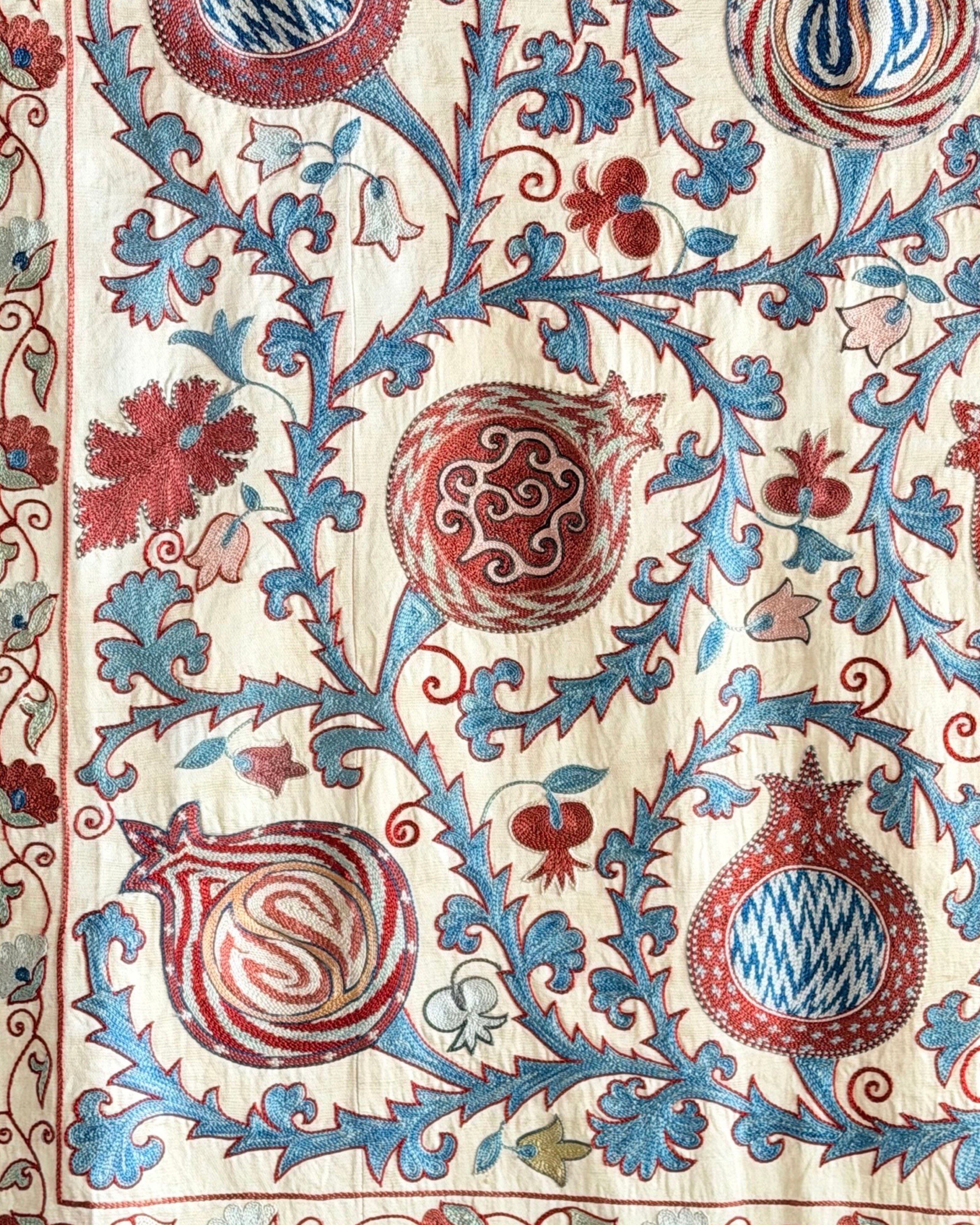 Hand Stitched Suzani (CSSU221322| 62 x 78") Suzani Aziz Suzani 
