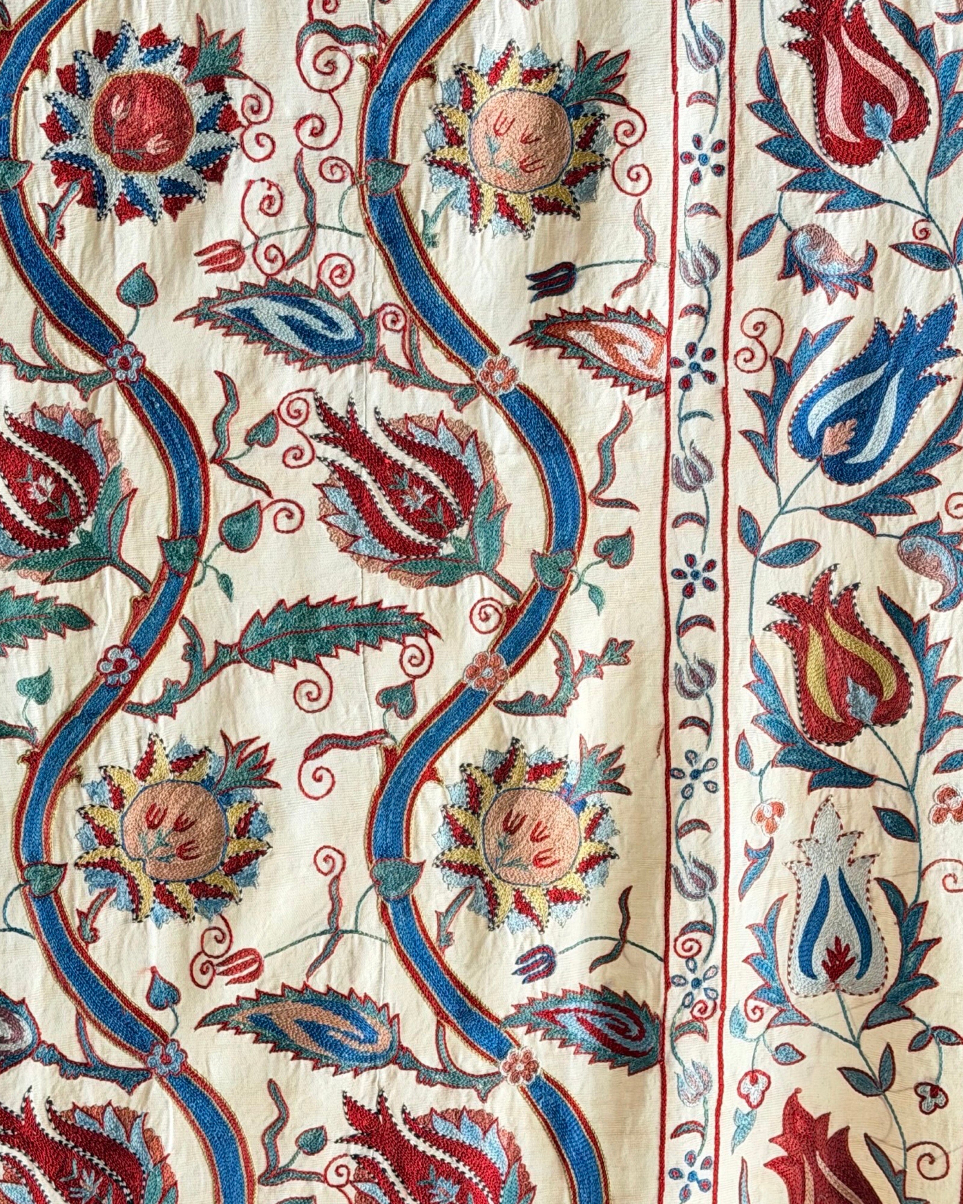 Hand Stitched Suzani (CSSU221922| 62 x 75 1/2") Suzani Aziz Suzani 