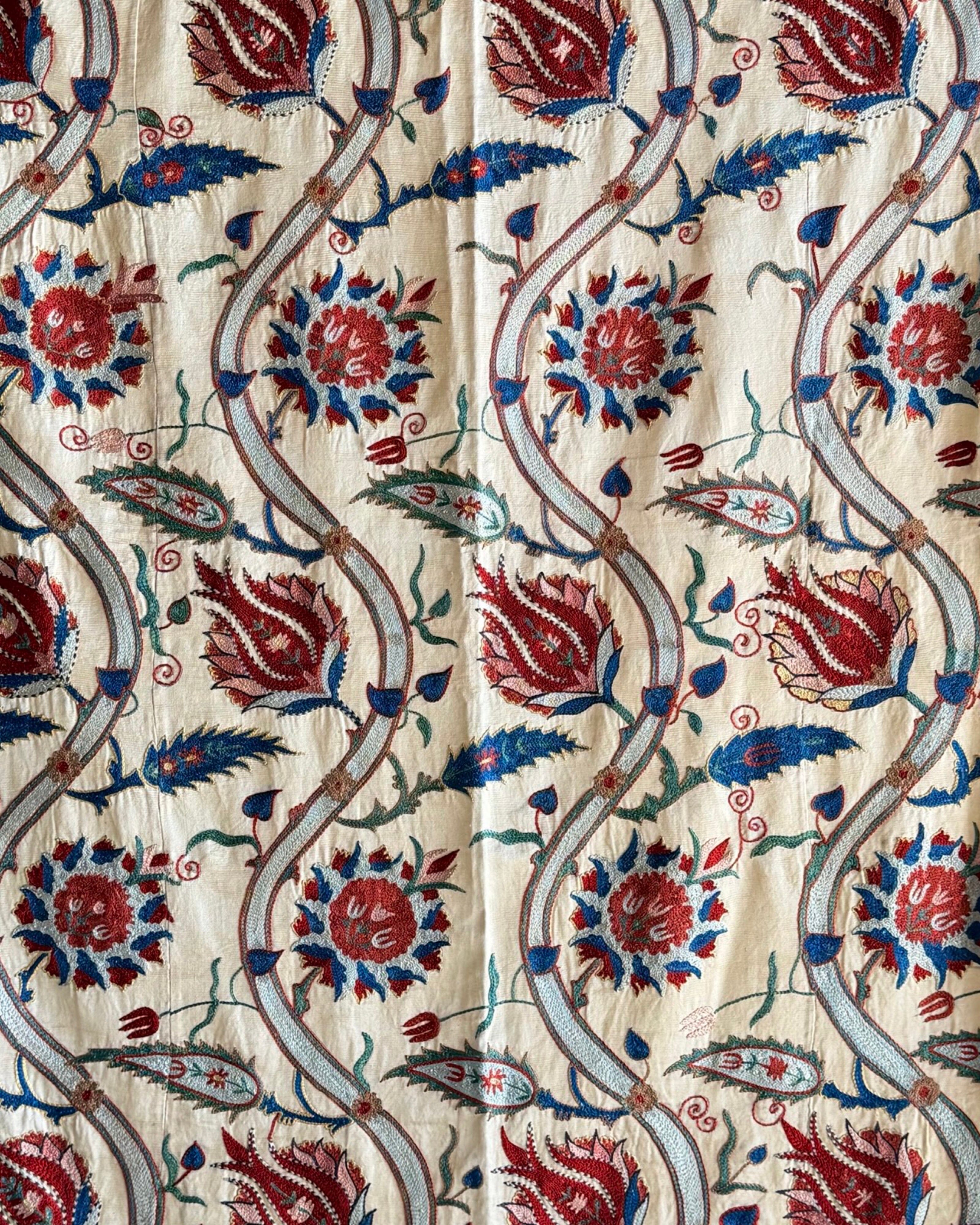 Hand Stitched Suzani (CSSU222222| 63 x 75 1/2") Suzani Aziz Suzani 
