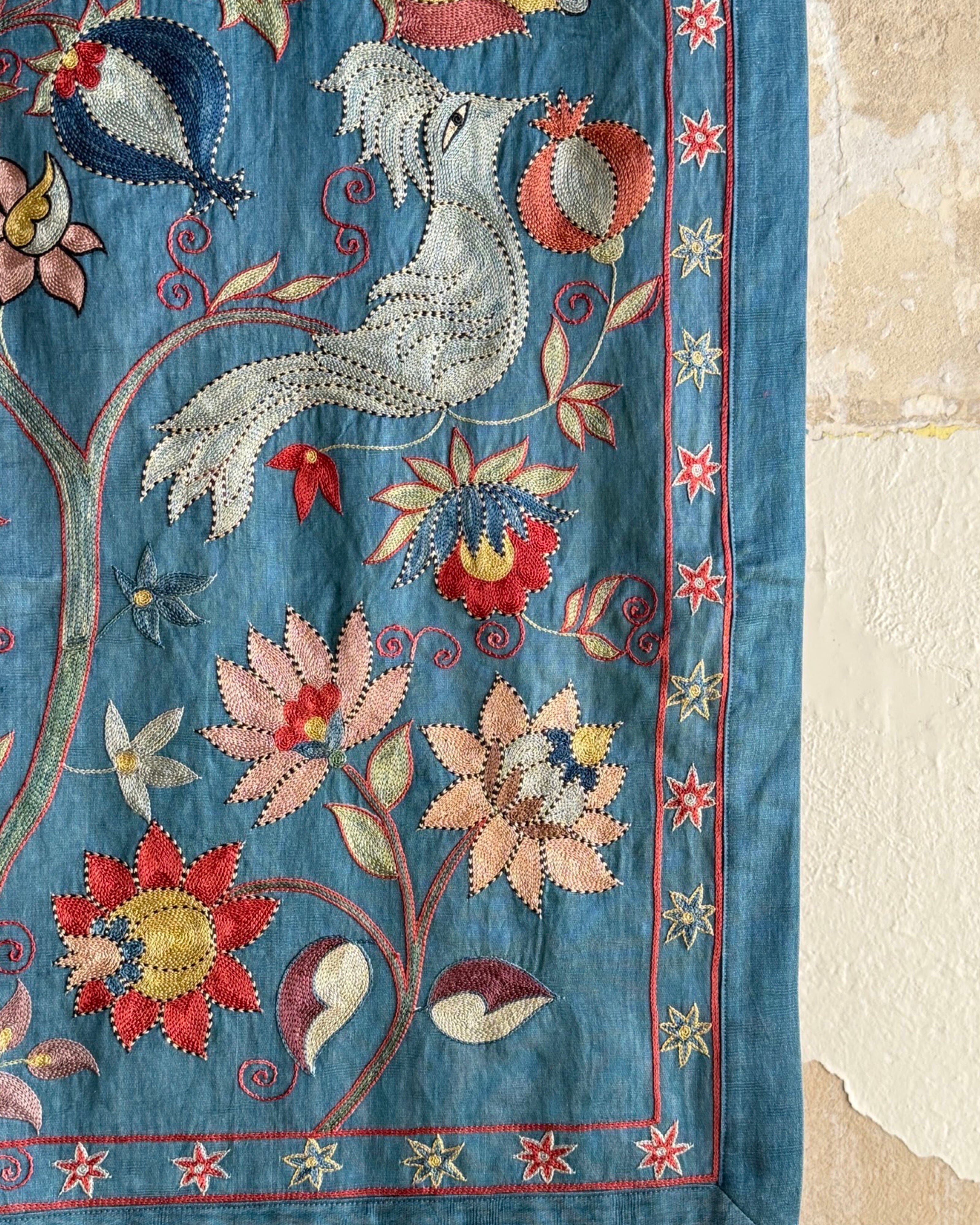 Hand Stitched Suzani (CSSU41725 | 42 x 63") Suzani Aziz Suzani 
