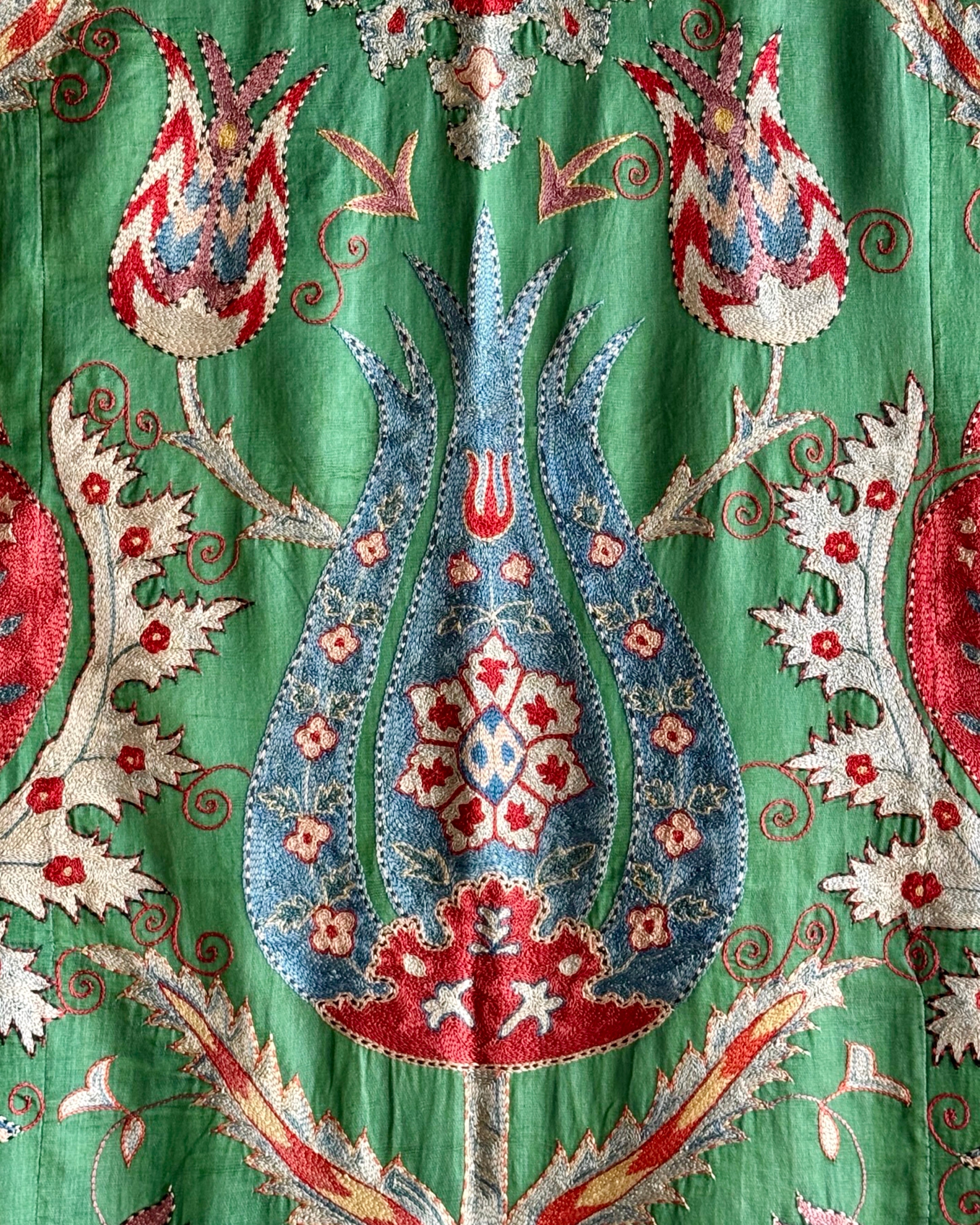 Hand Stitched Suzani (CSSU43125 | 63 x 88") Suzani Aziz Suzani 