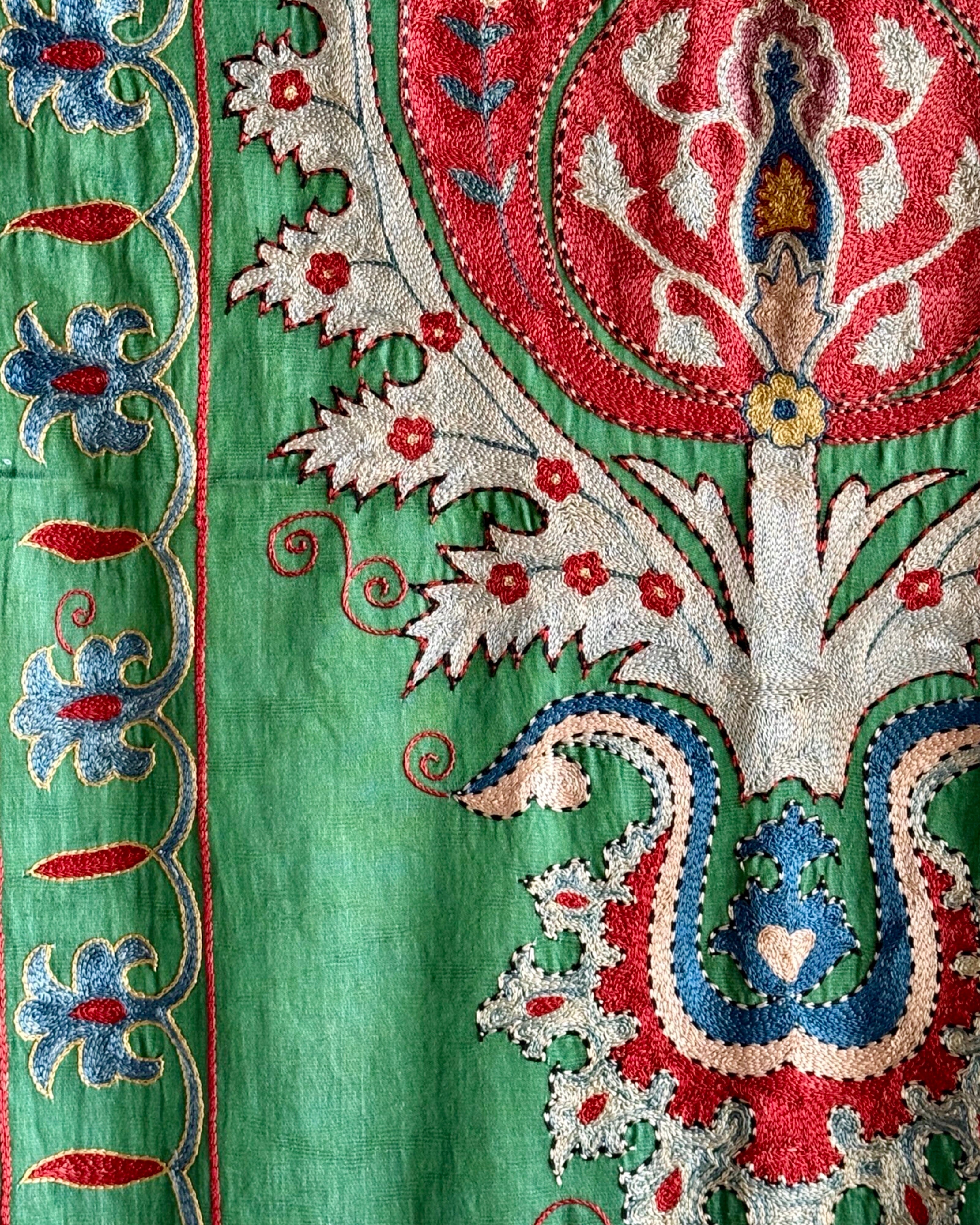 Hand Stitched Suzani (CSSU43125 | 63 x 88") Suzani Aziz Suzani 