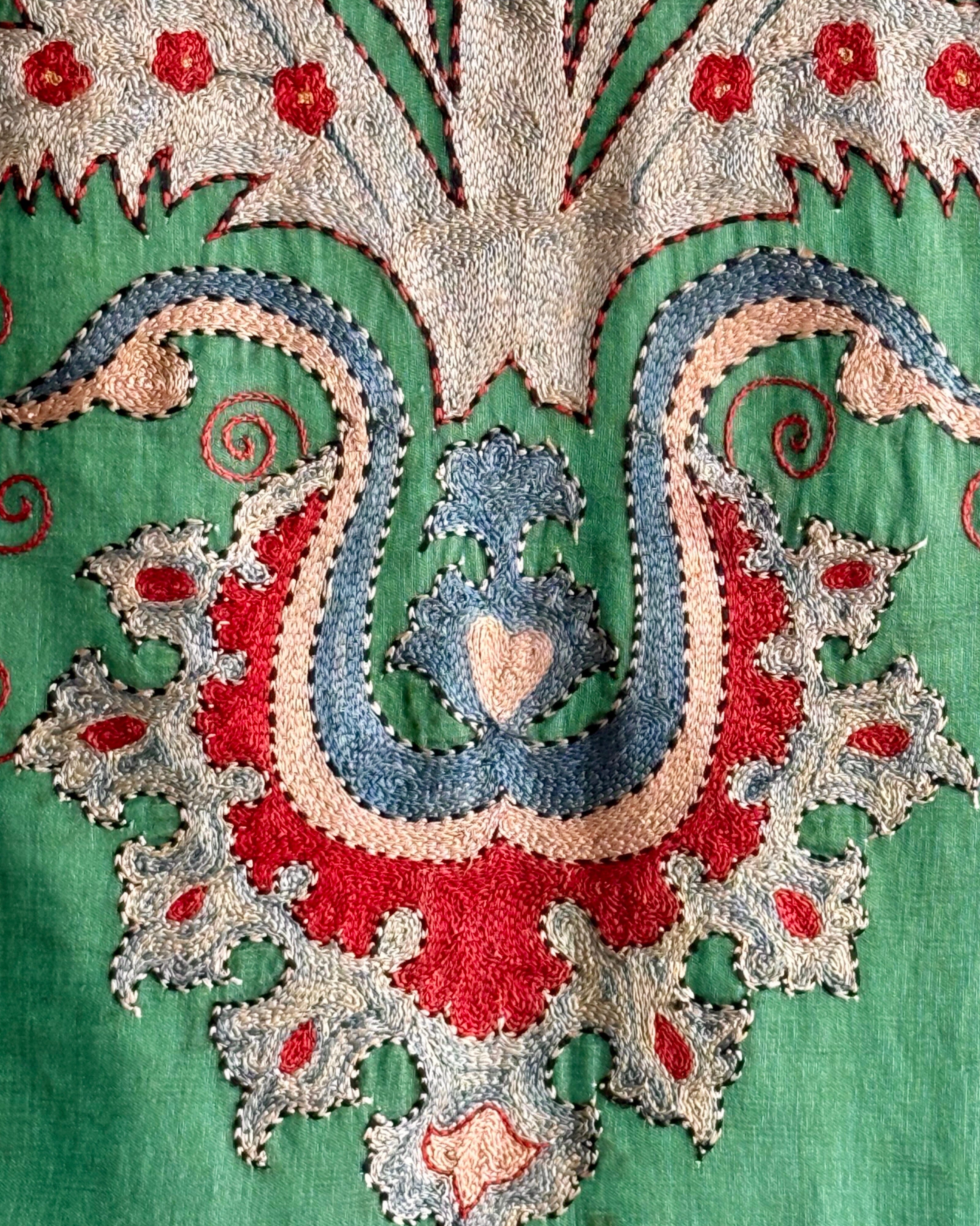 Hand Stitched Suzani (CSSU43125 | 63 x 88") Suzani Aziz Suzani 