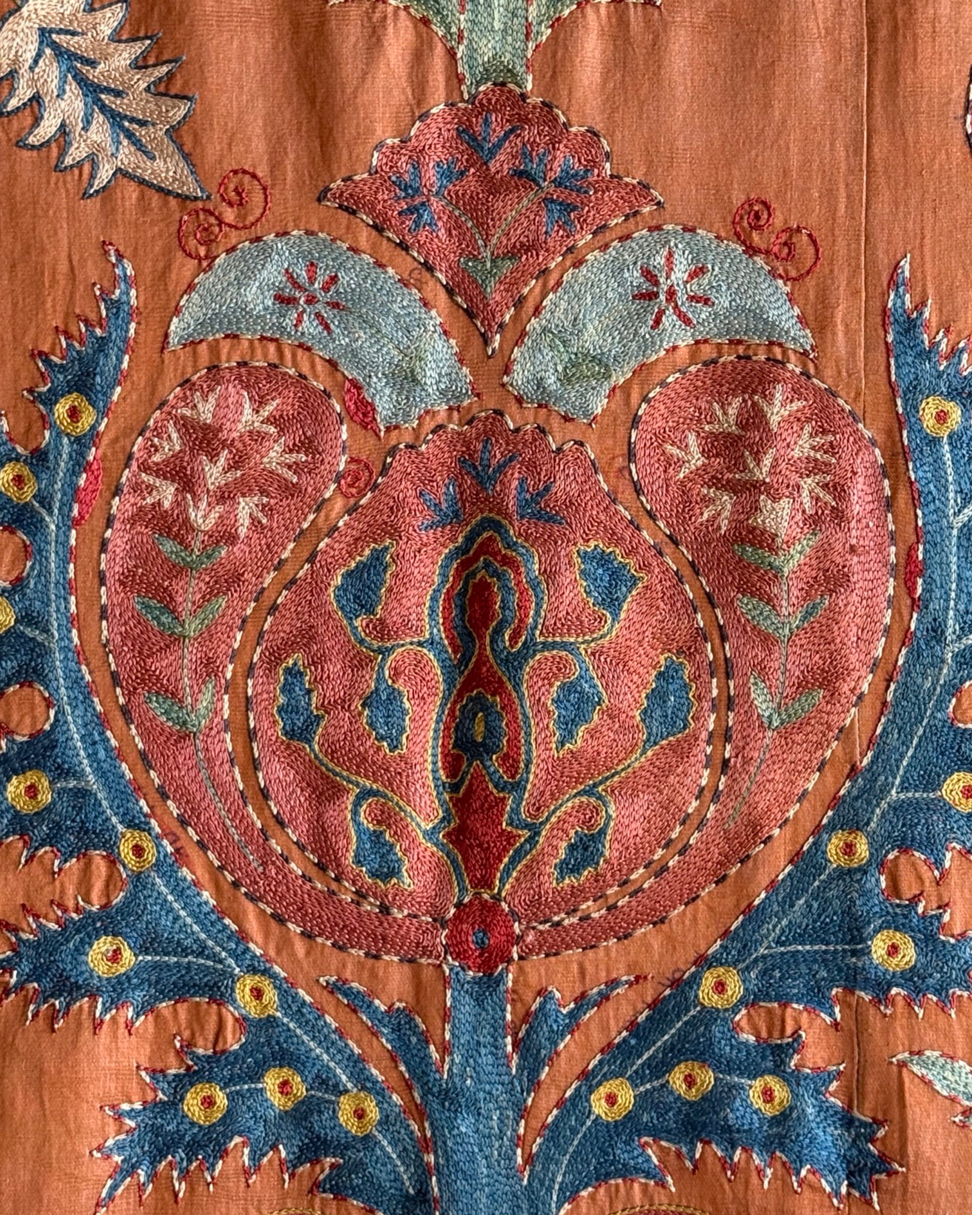 Hand Stitched Suzani (CSSU43925 | 64 x 88") Suzani Aziz Suzani 
