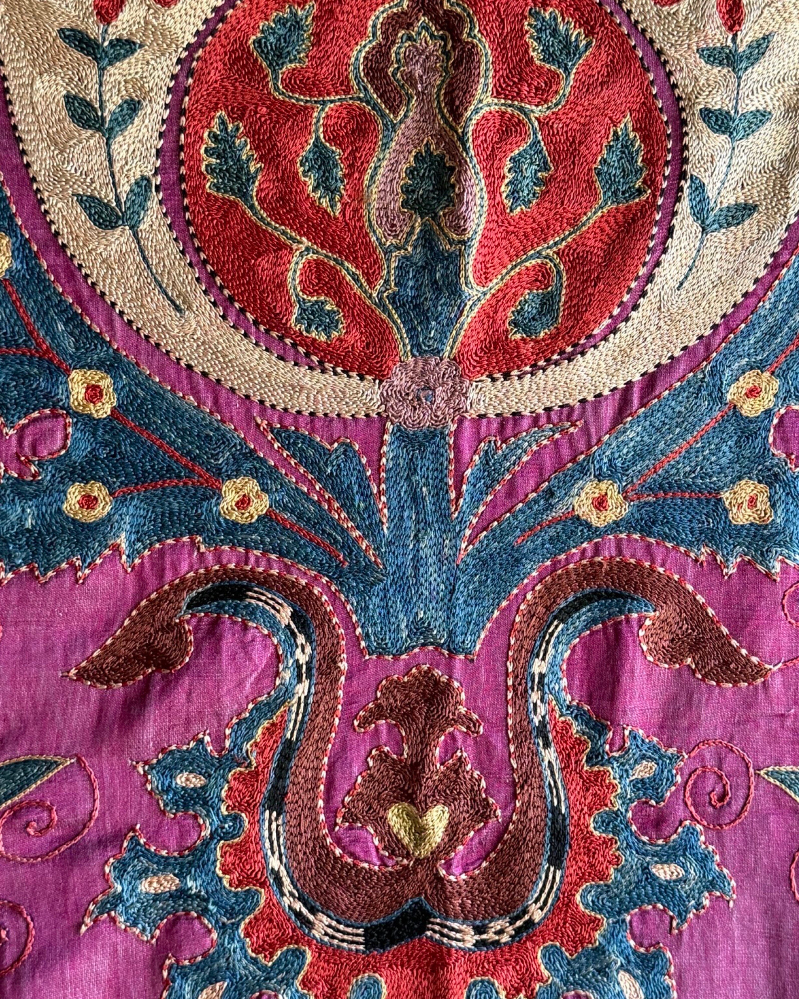 Hand Stitched Suzani (CSSU44025 | 64 x 88") Suzani Aziz Suzani 