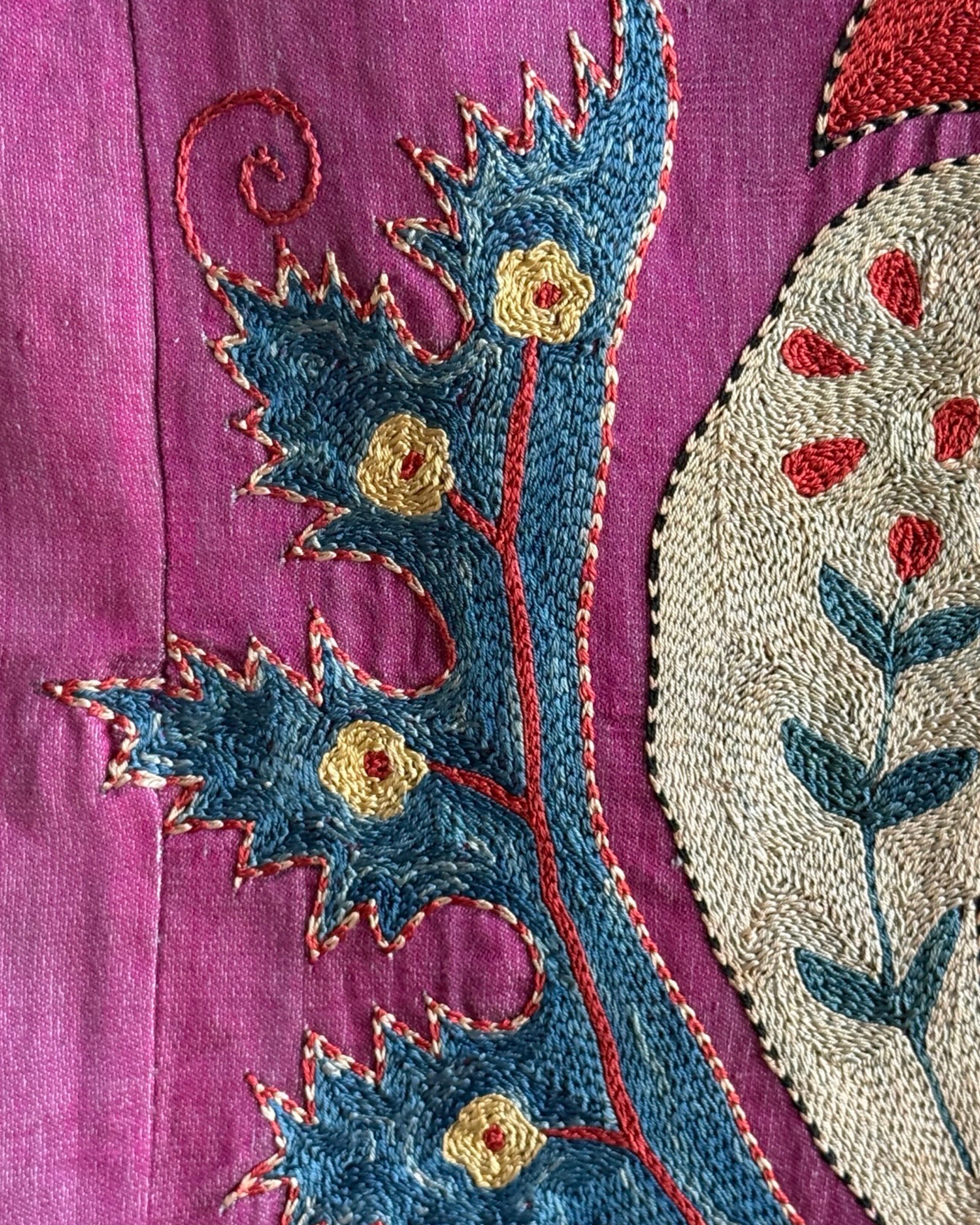 Hand Stitched Suzani (CSSU44025 | 64 x 88") Suzani Aziz Suzani 