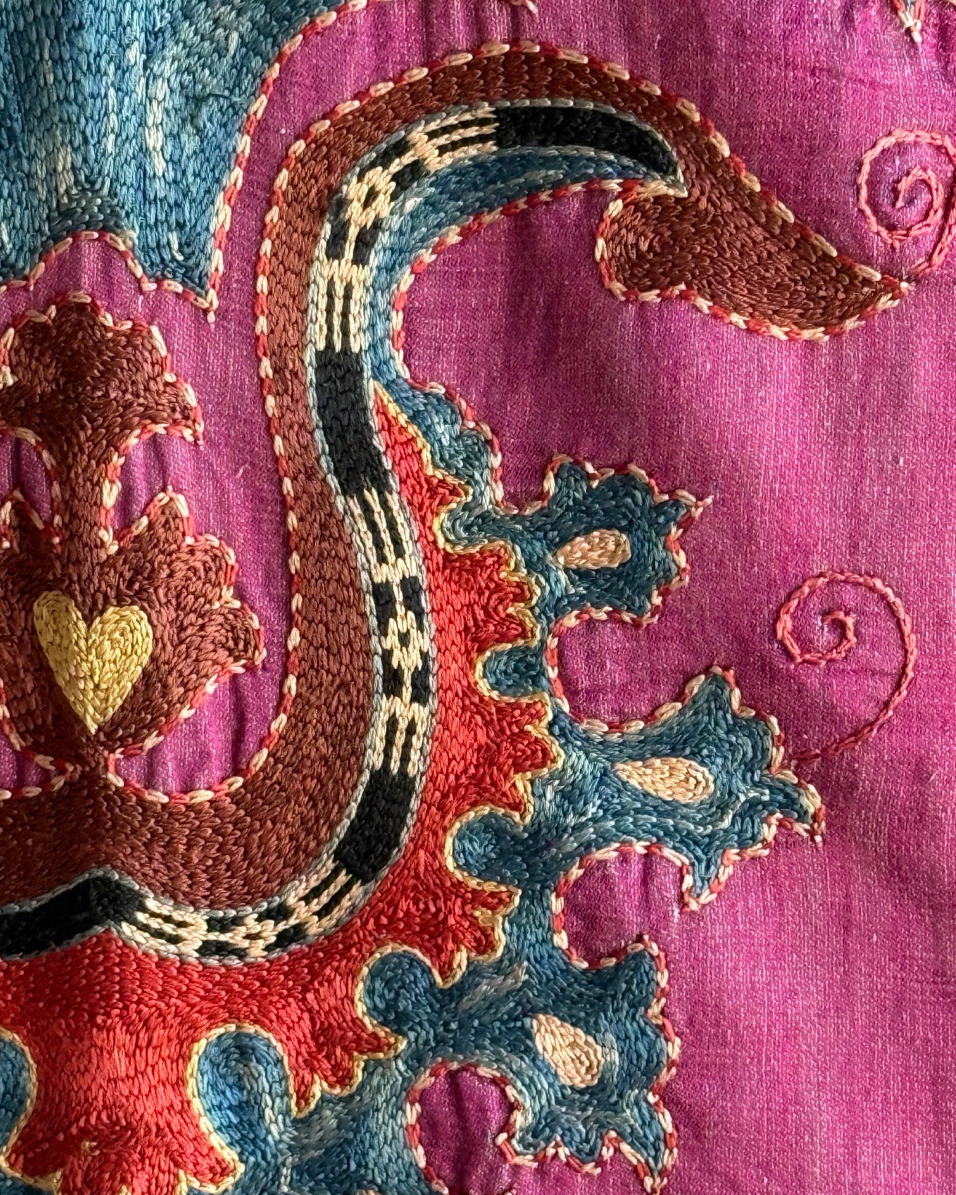 Hand Stitched Suzani (CSSU44025 | 64 x 88") Suzani Aziz Suzani 