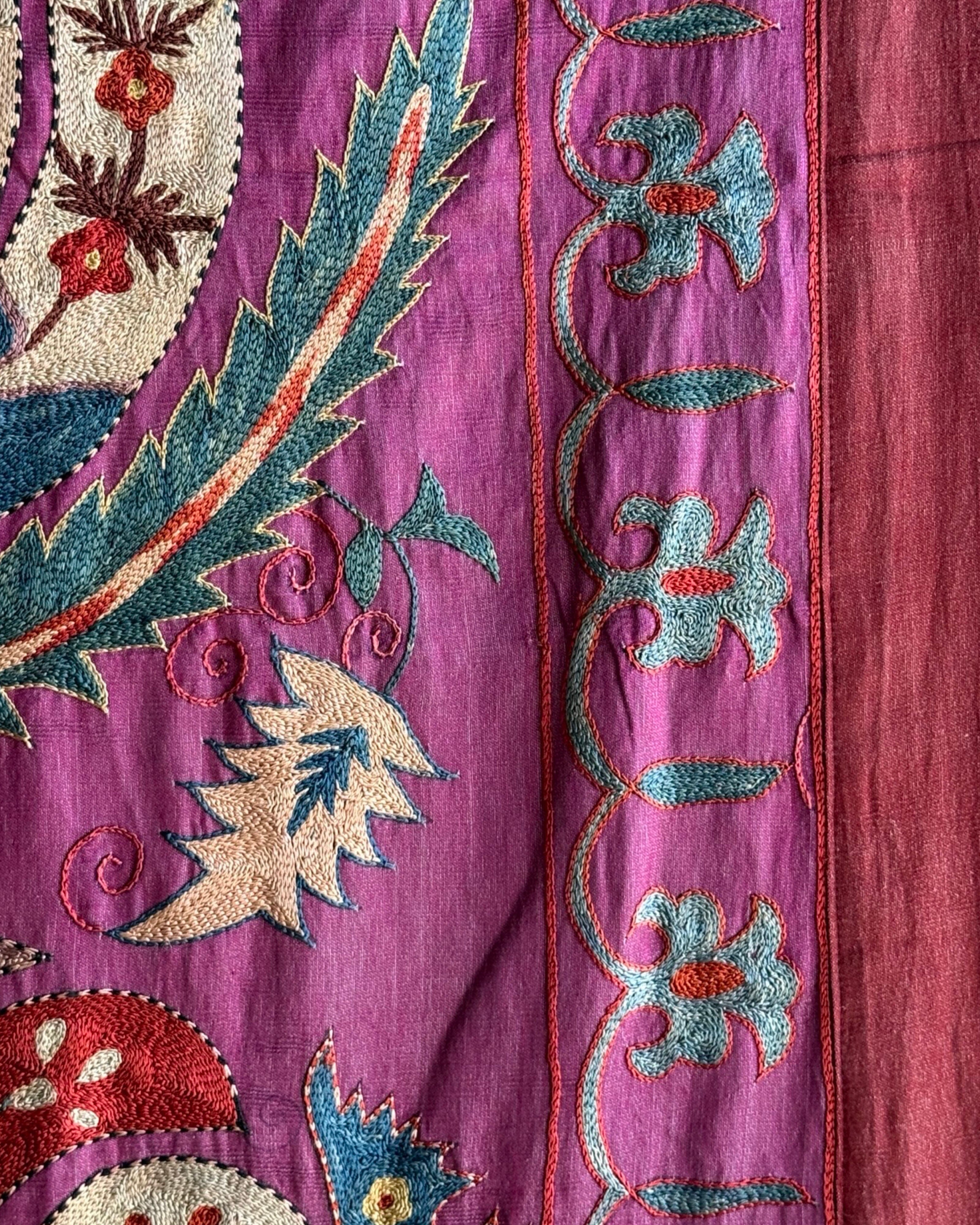 Hand Stitched Suzani (CSSU44025 | 64 x 88") Suzani Aziz Suzani 