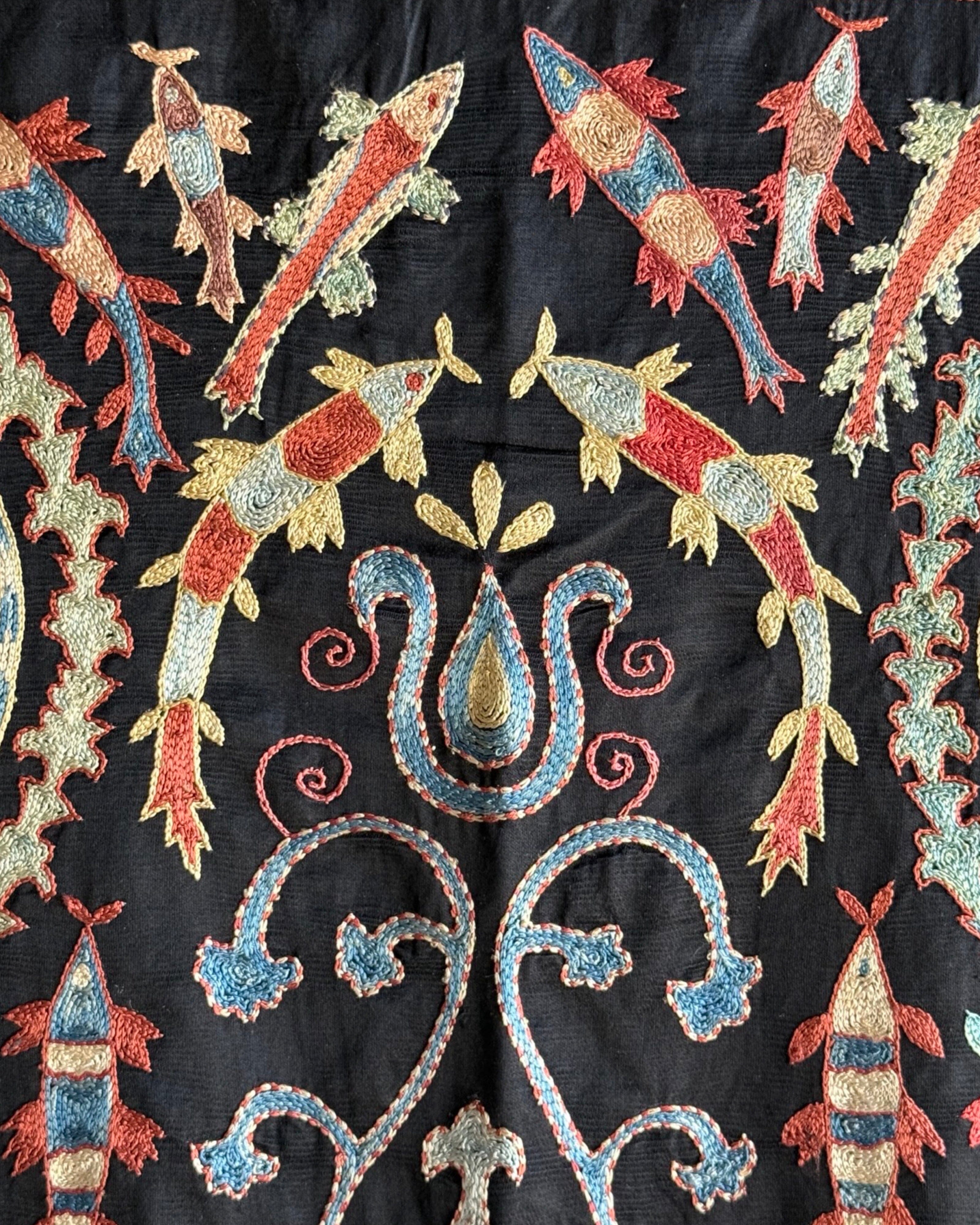 Hand Stitched Suzani (CSSU44225 | 64 x 80") Suzani Aziz Suzani 