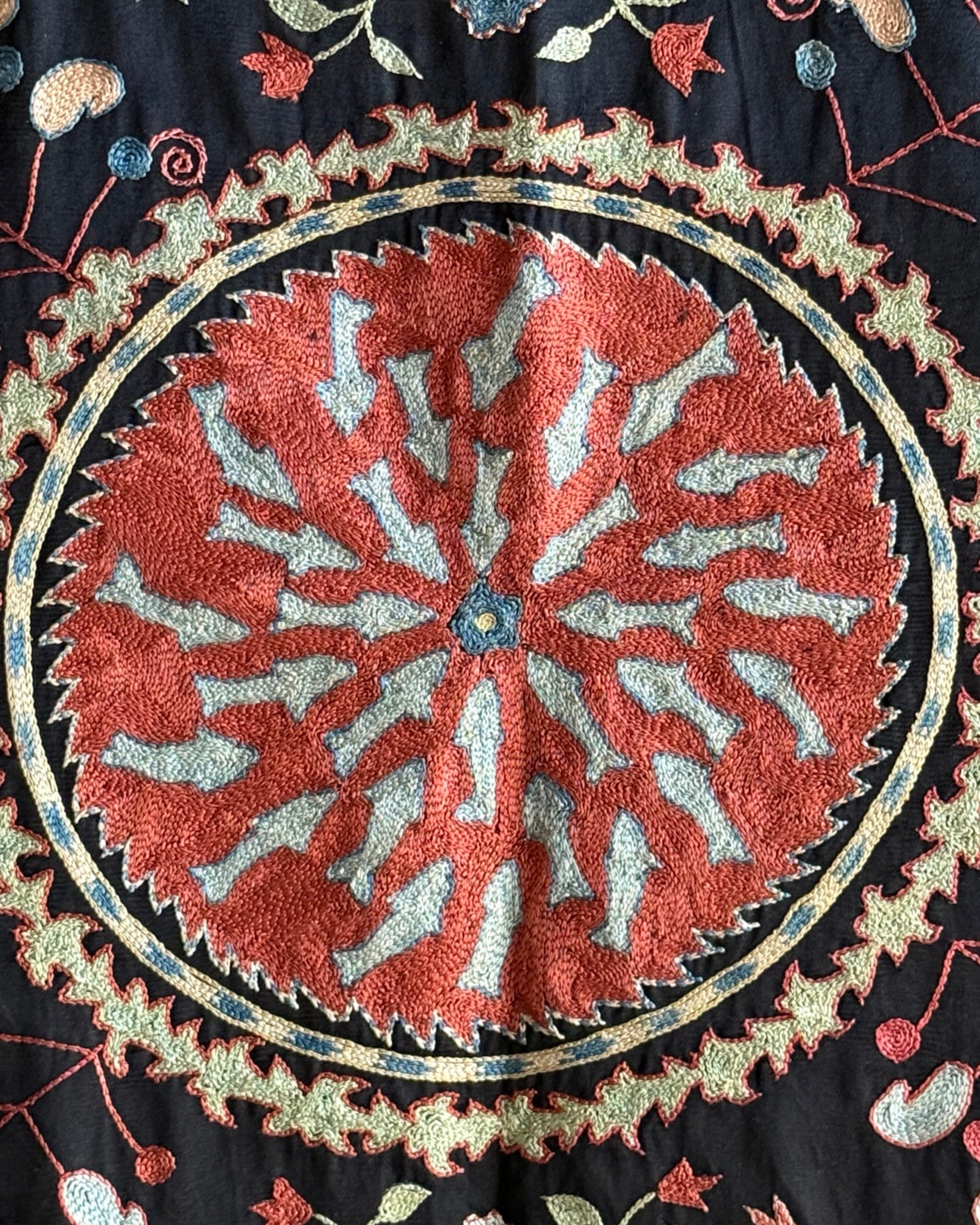 Hand Stitched Suzani (CSSU44225 | 64 x 80") Suzani Aziz Suzani 