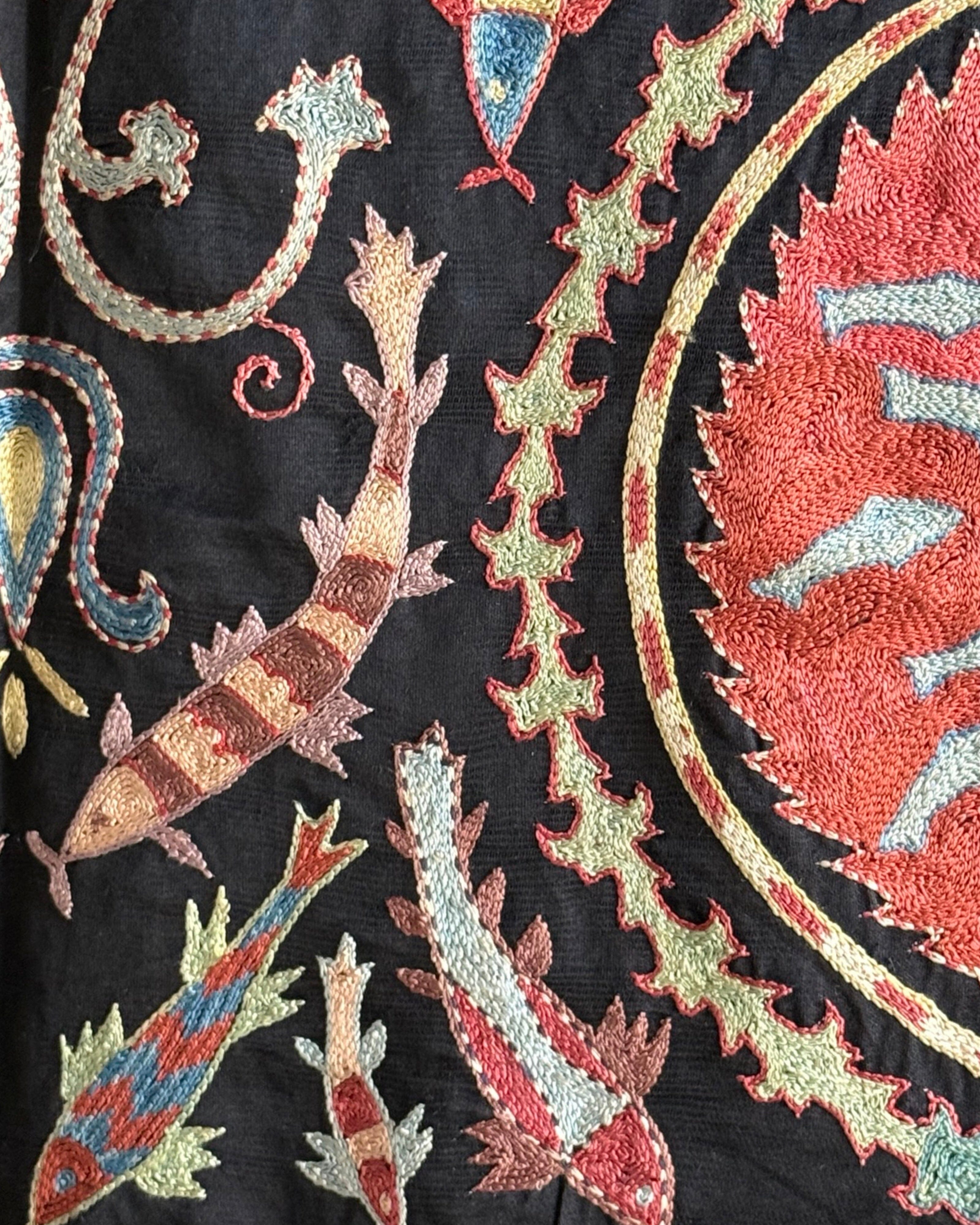 Hand Stitched Suzani (CSSU44225 | 64 x 80") Suzani Aziz Suzani 