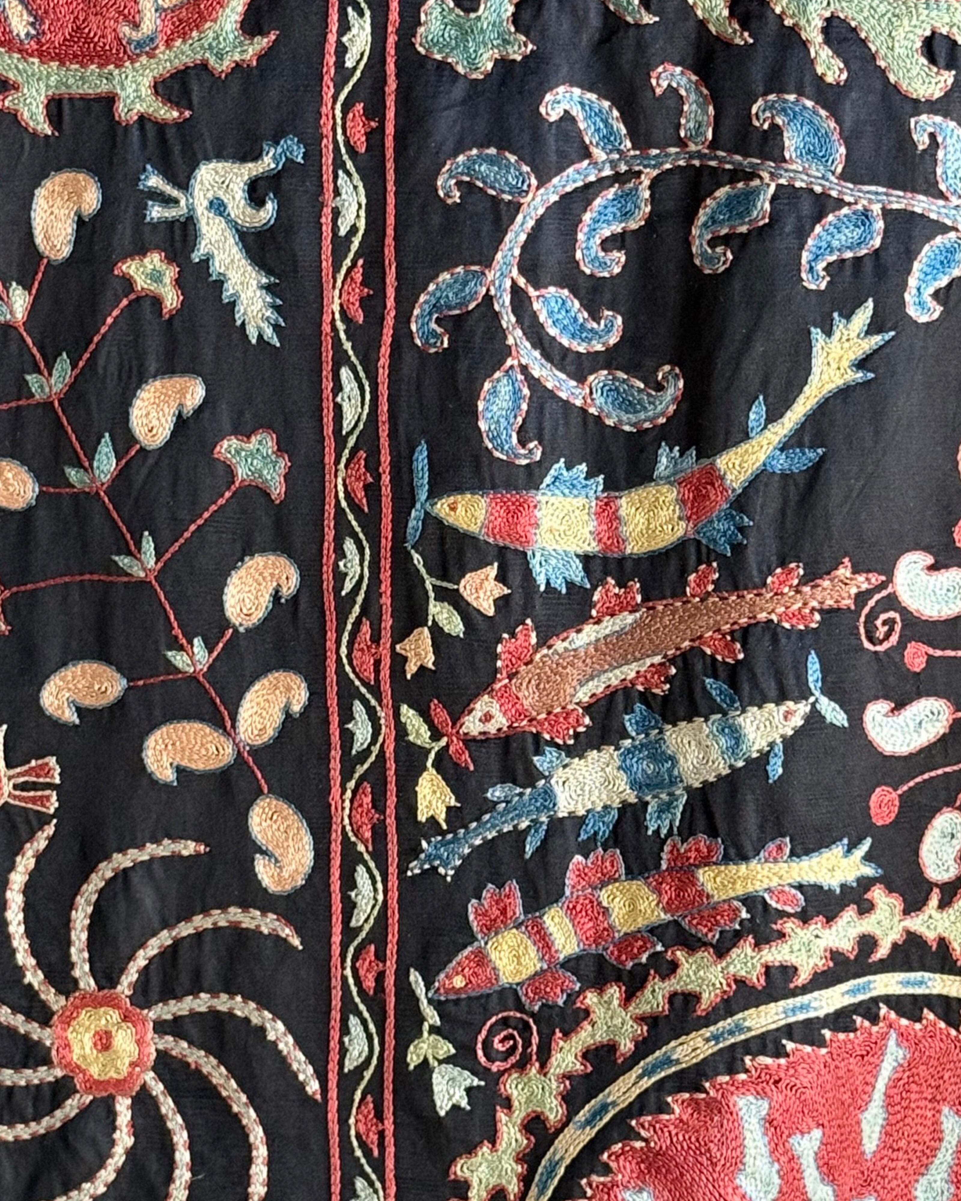 Hand Stitched Suzani (CSSU44225 | 64 x 80") Suzani Aziz Suzani 
