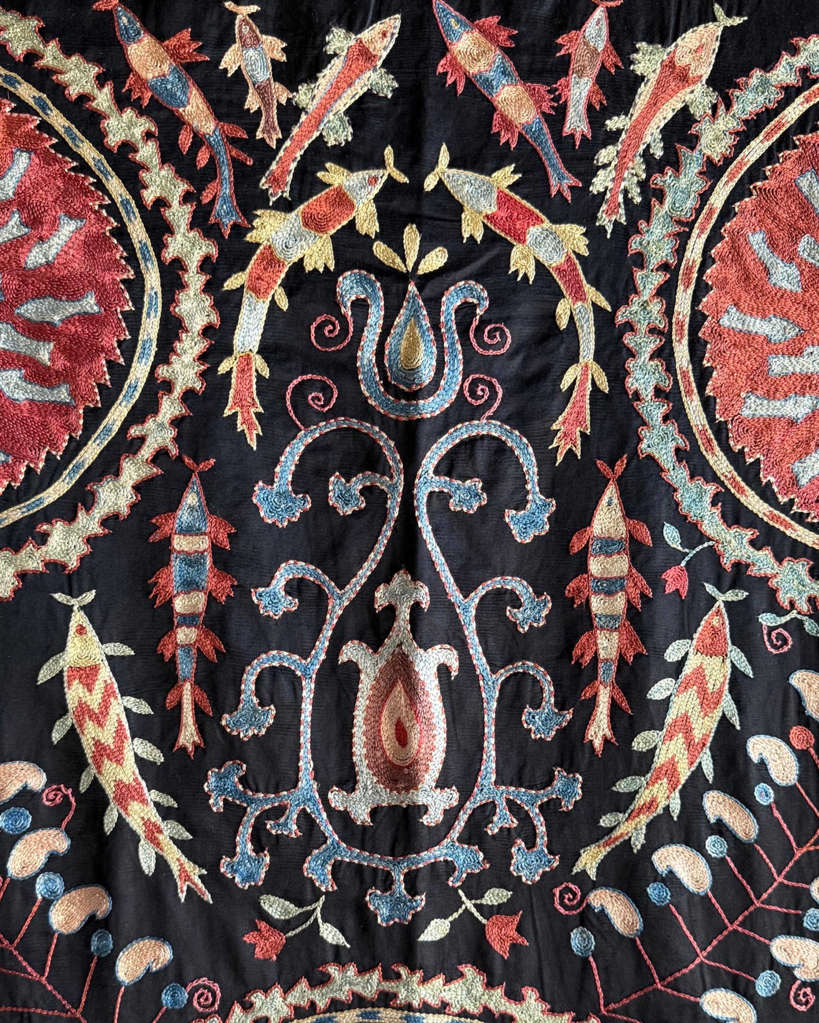 Hand Stitched Suzani (CSSU44225 | 64 x 80") Suzani Aziz Suzani 