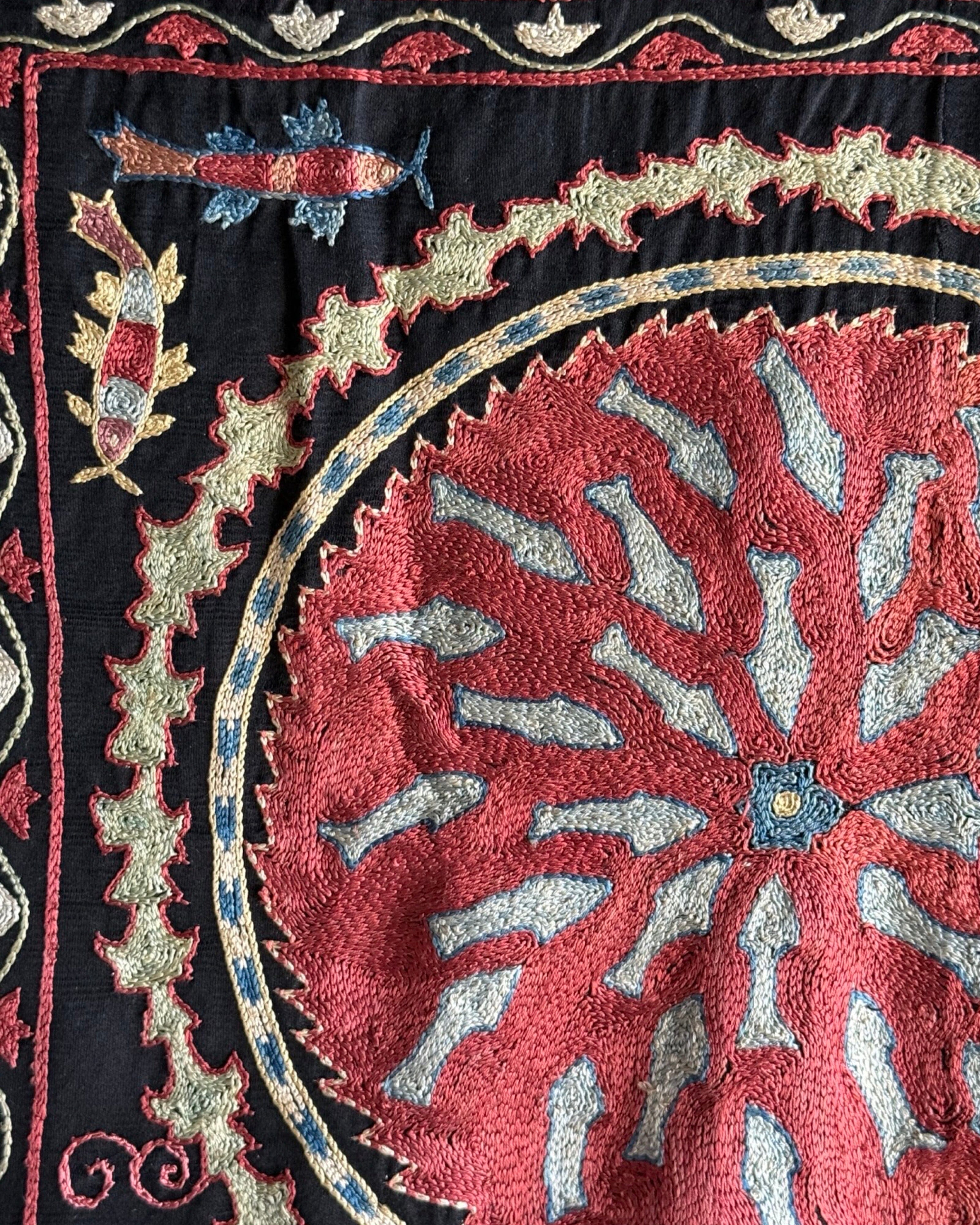 Hand Stitched Suzani (CSSU44225 | 64 x 80") Suzani Aziz Suzani 