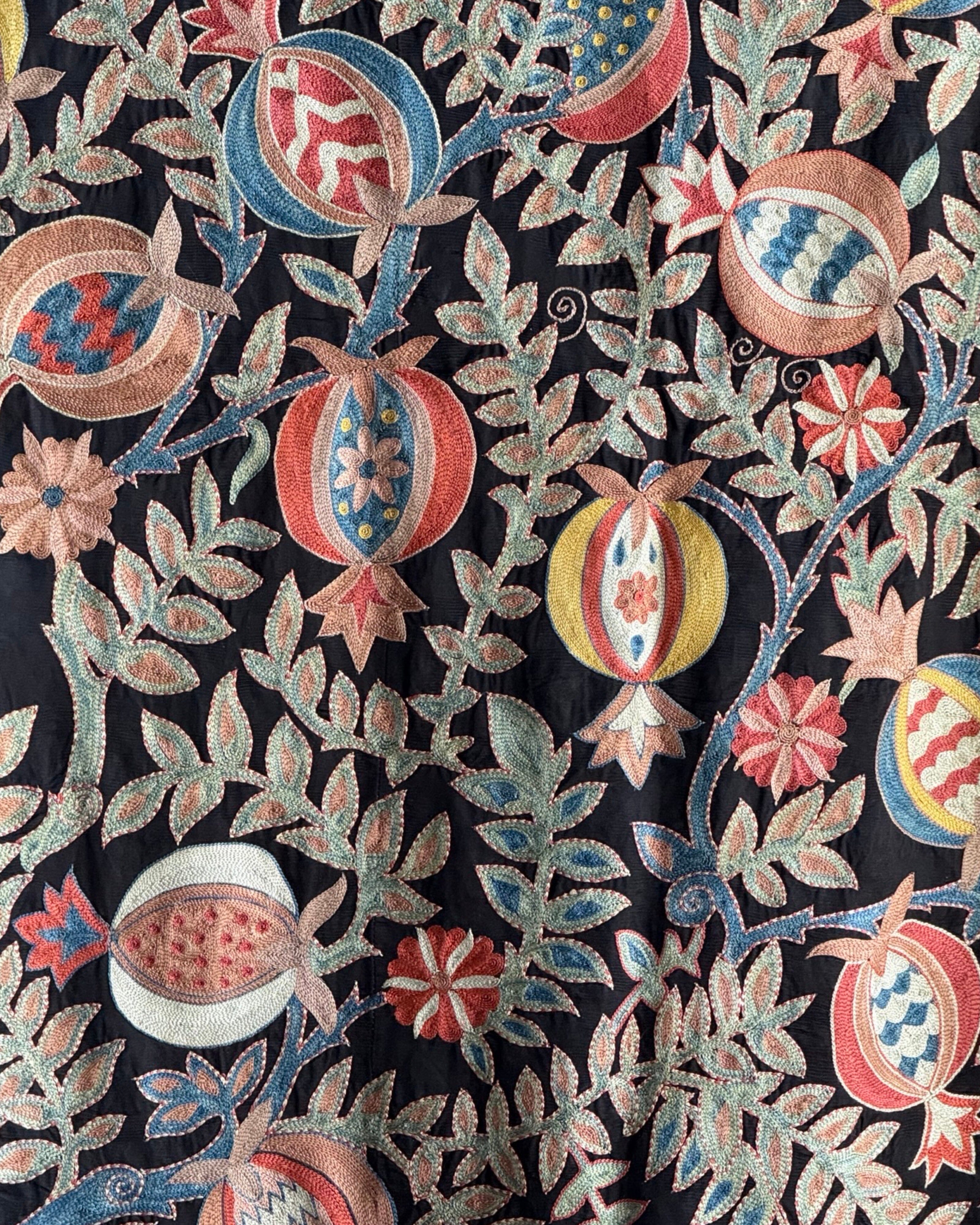 Hand Stitched Suzani (CSSU44325| 64 x 88") Suzani Aziz Suzani 