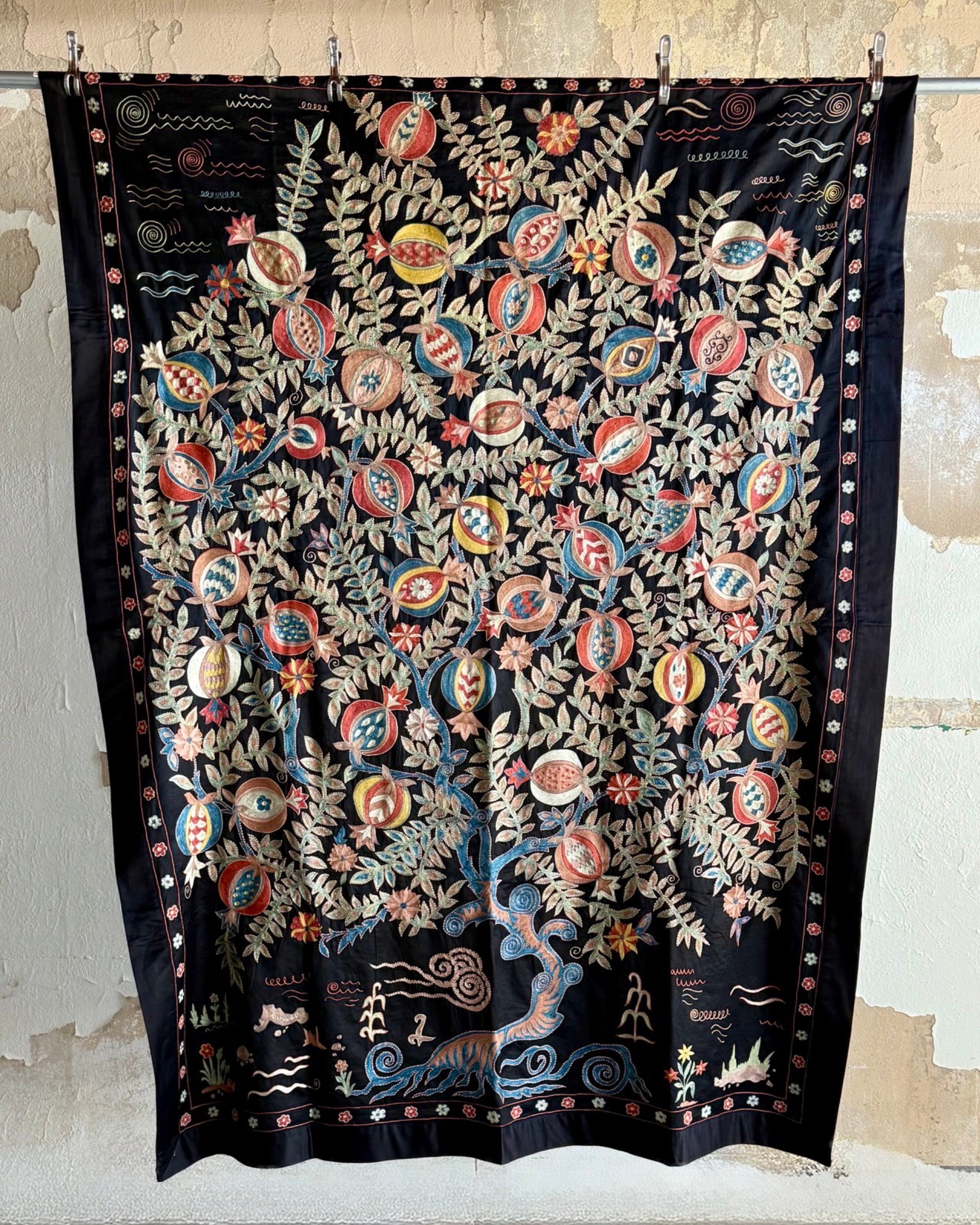 Hand Stitched Suzani (CSSU44325| 64 x 88") Suzani Aziz Suzani 