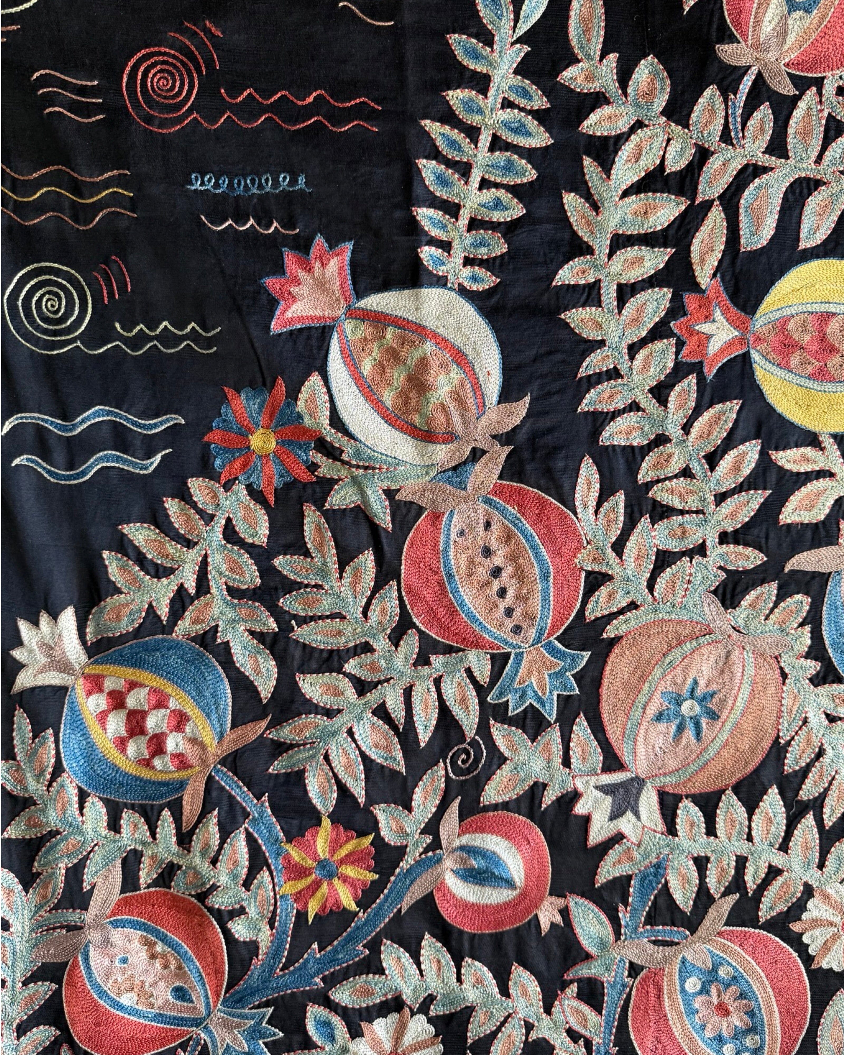Hand Stitched Suzani (CSSU44325| 64 x 88") Suzani Aziz Suzani 