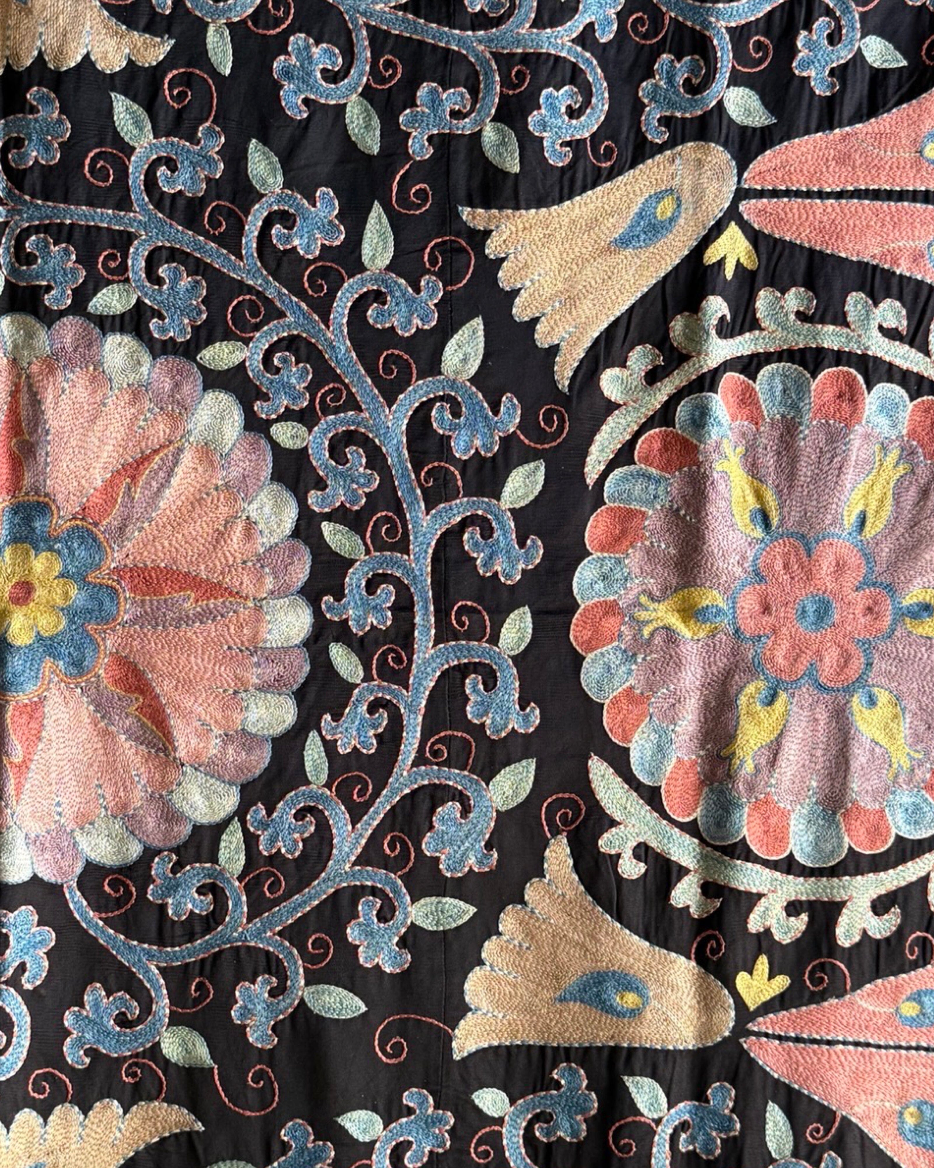 Hand Stitched Suzani (CSSU44425 | 63 x 80") Suzani Aziz Suzani 