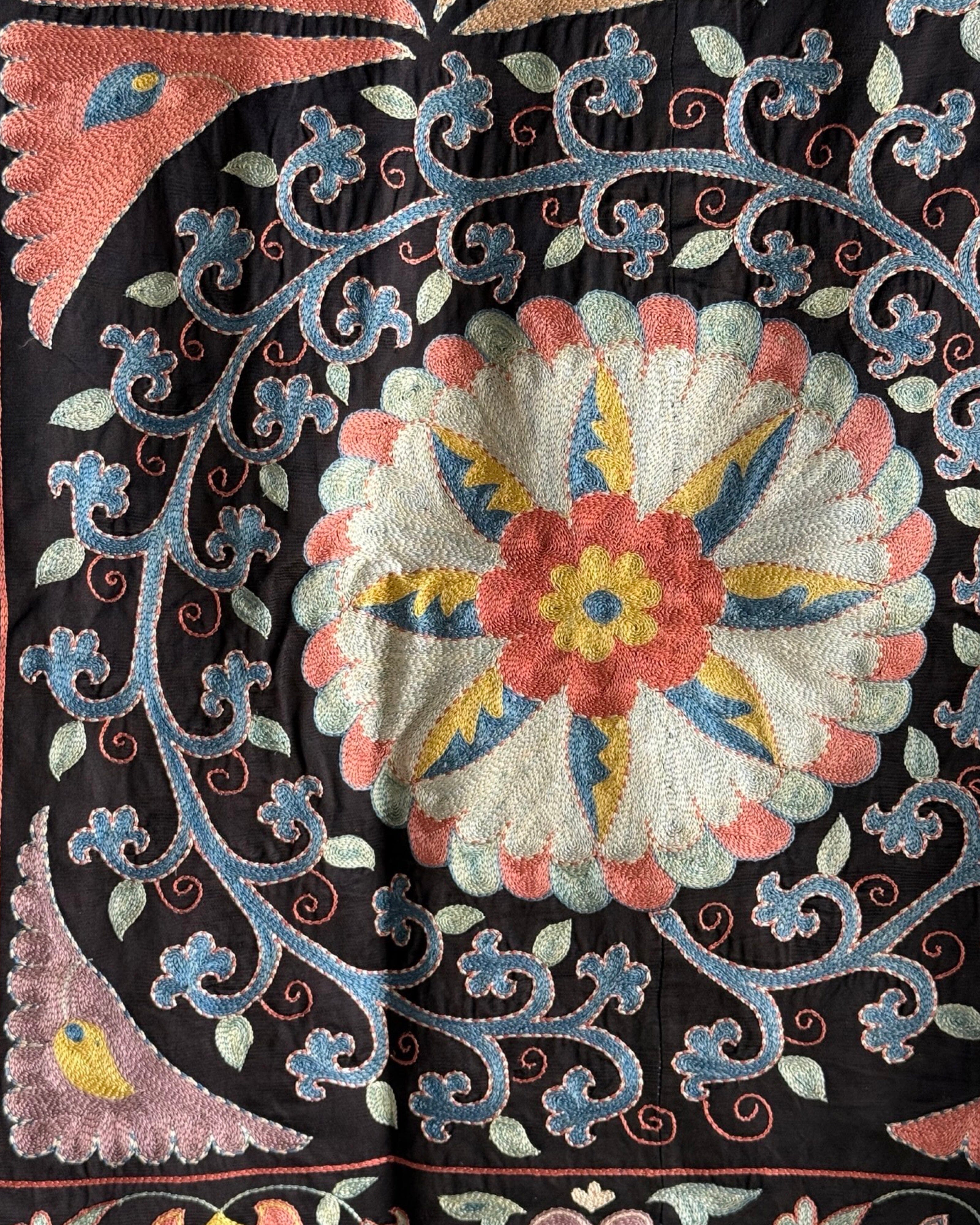 Hand Stitched Suzani (CSSU44425 | 63 x 80") Suzani Aziz Suzani 