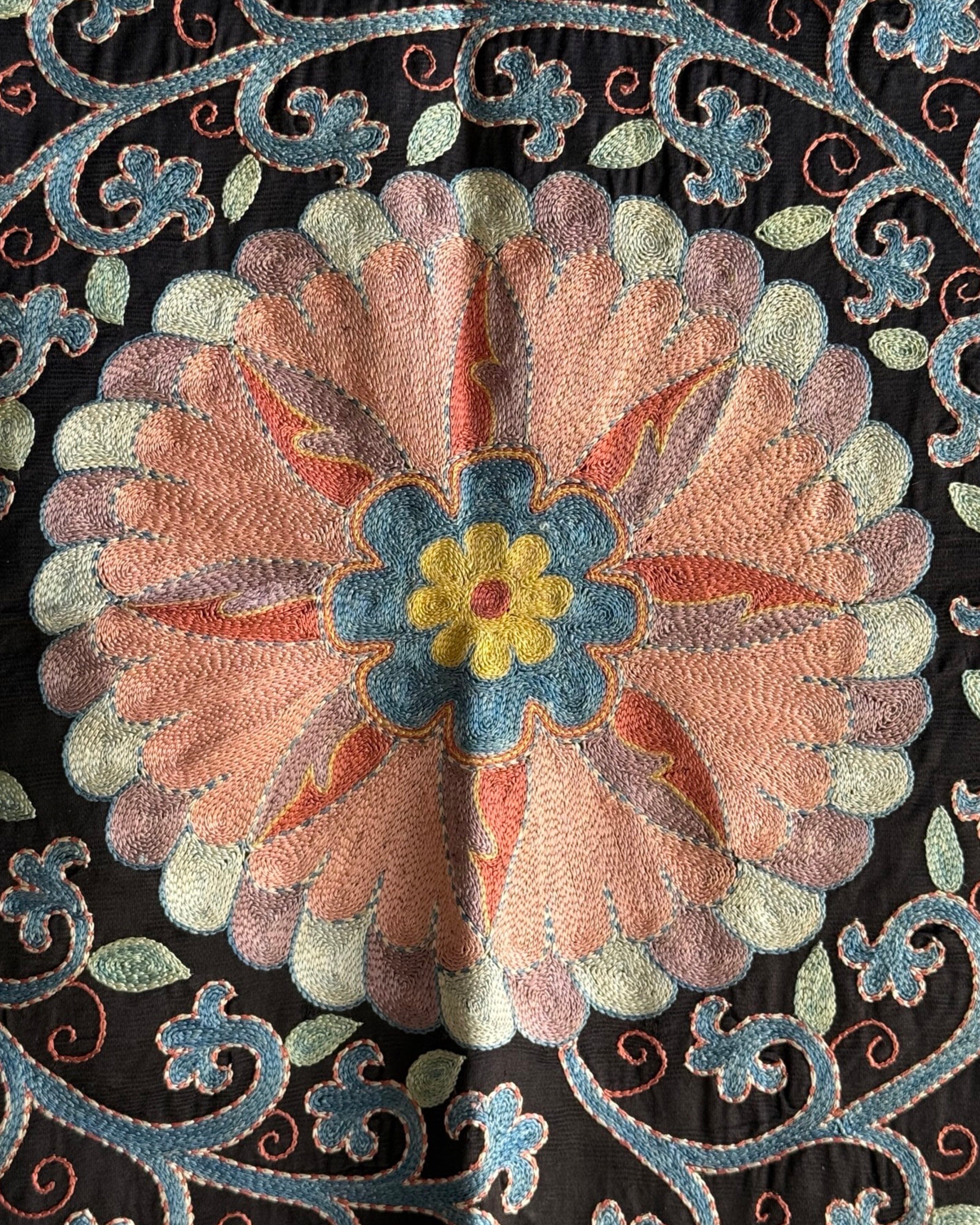 Hand Stitched Suzani (CSSU44425 | 63 x 80") Suzani Aziz Suzani 