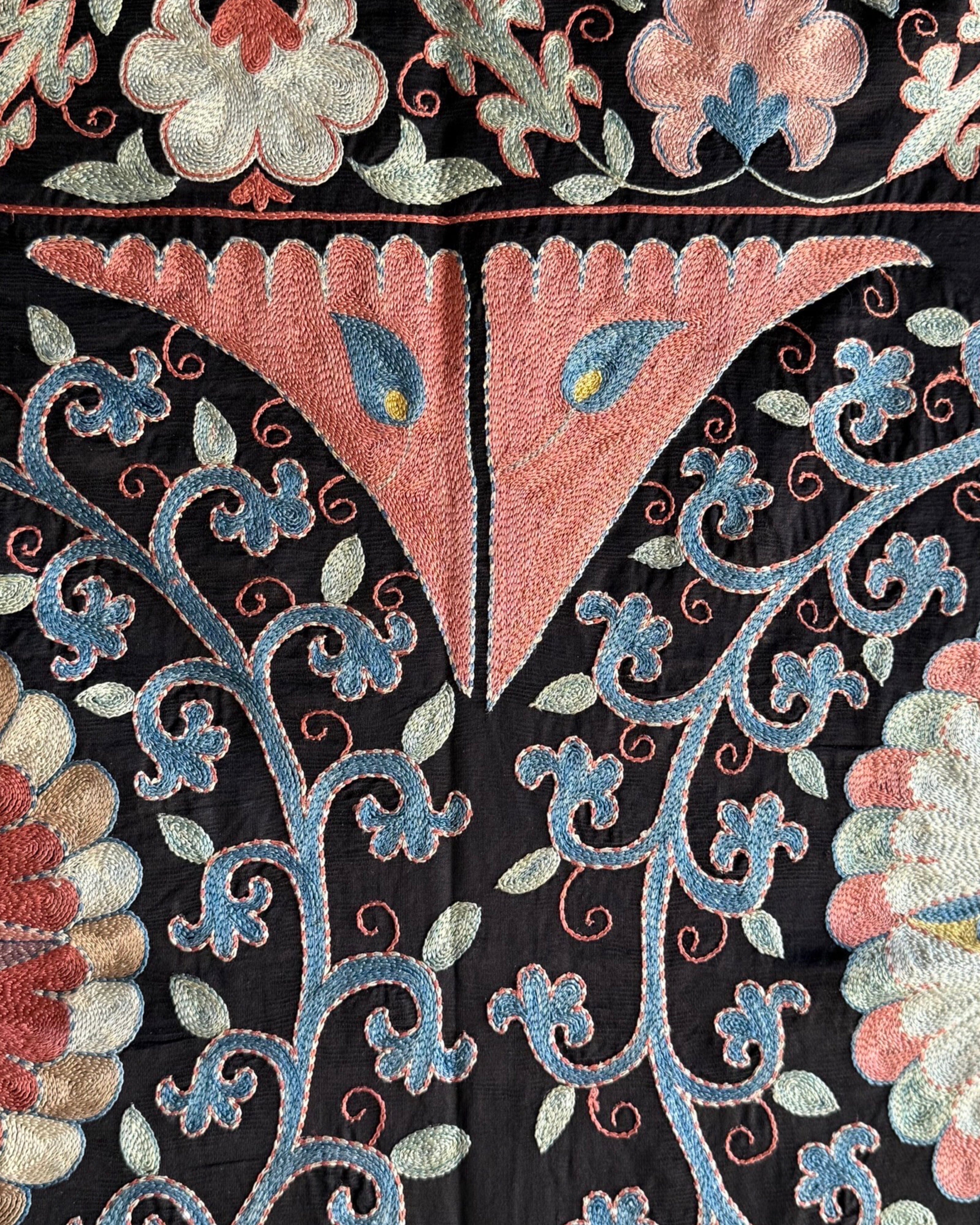 Hand Stitched Suzani (CSSU44425 | 63 x 80") Suzani Aziz Suzani 