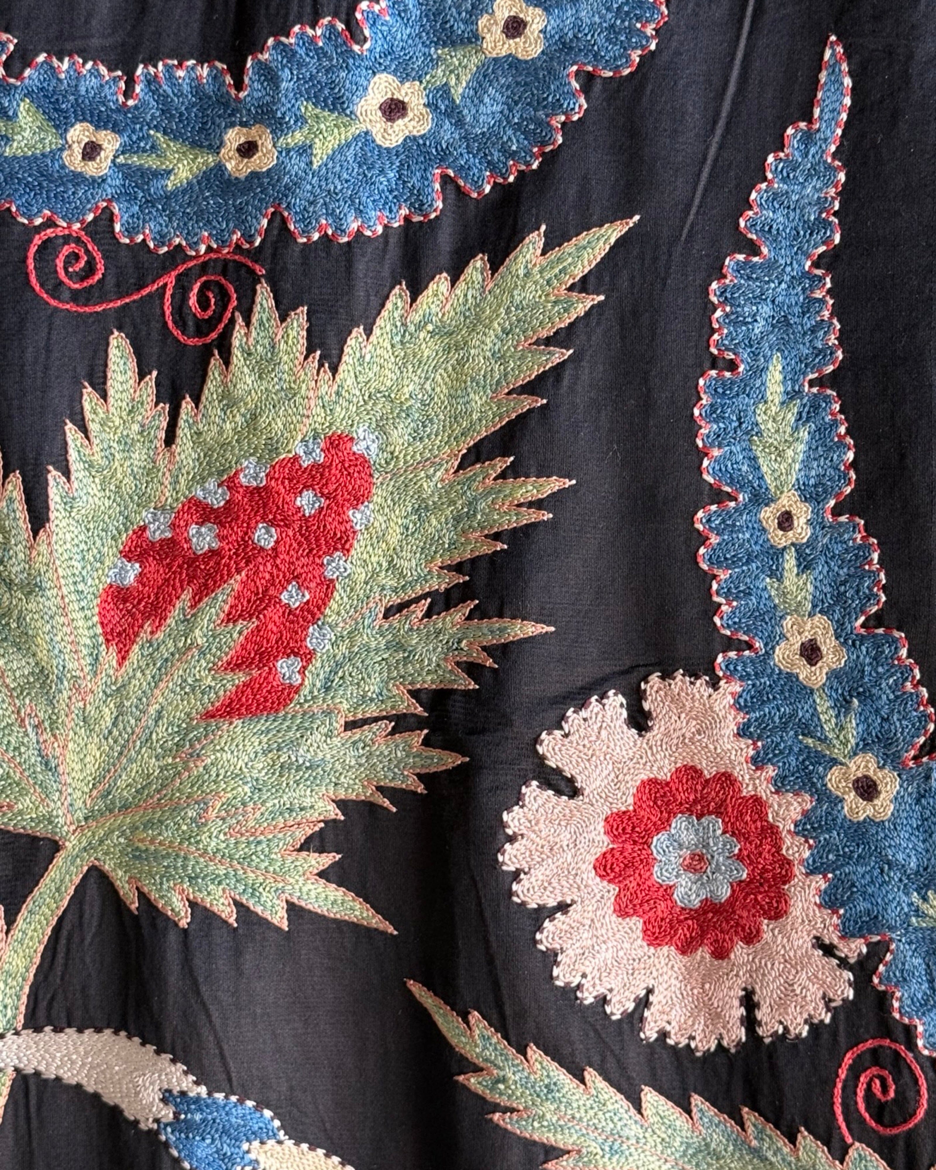 Hand Stitched Suzani (CSSU44525 | 65 x 80") Suzani Aziz Suzani 