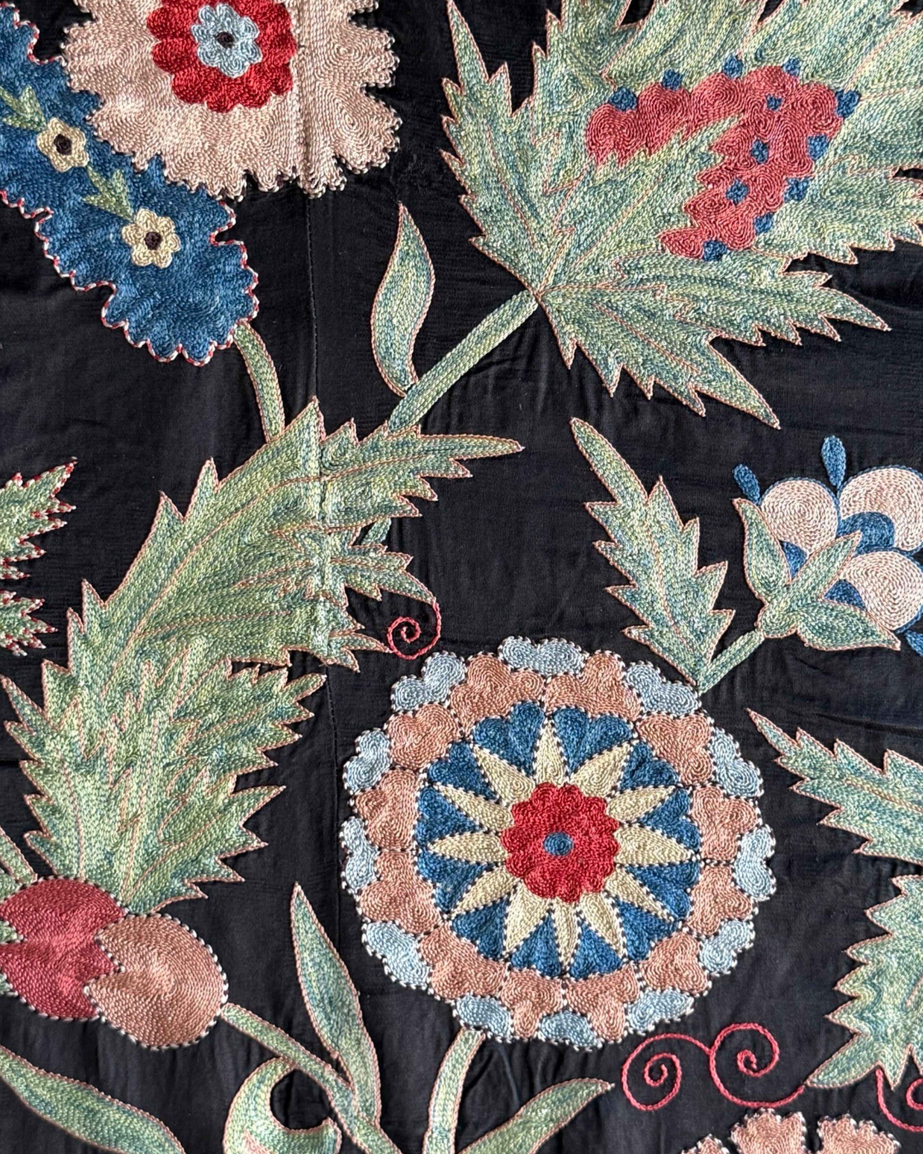 Hand Stitched Suzani (CSSU44525 | 65 x 80") Suzani Aziz Suzani 