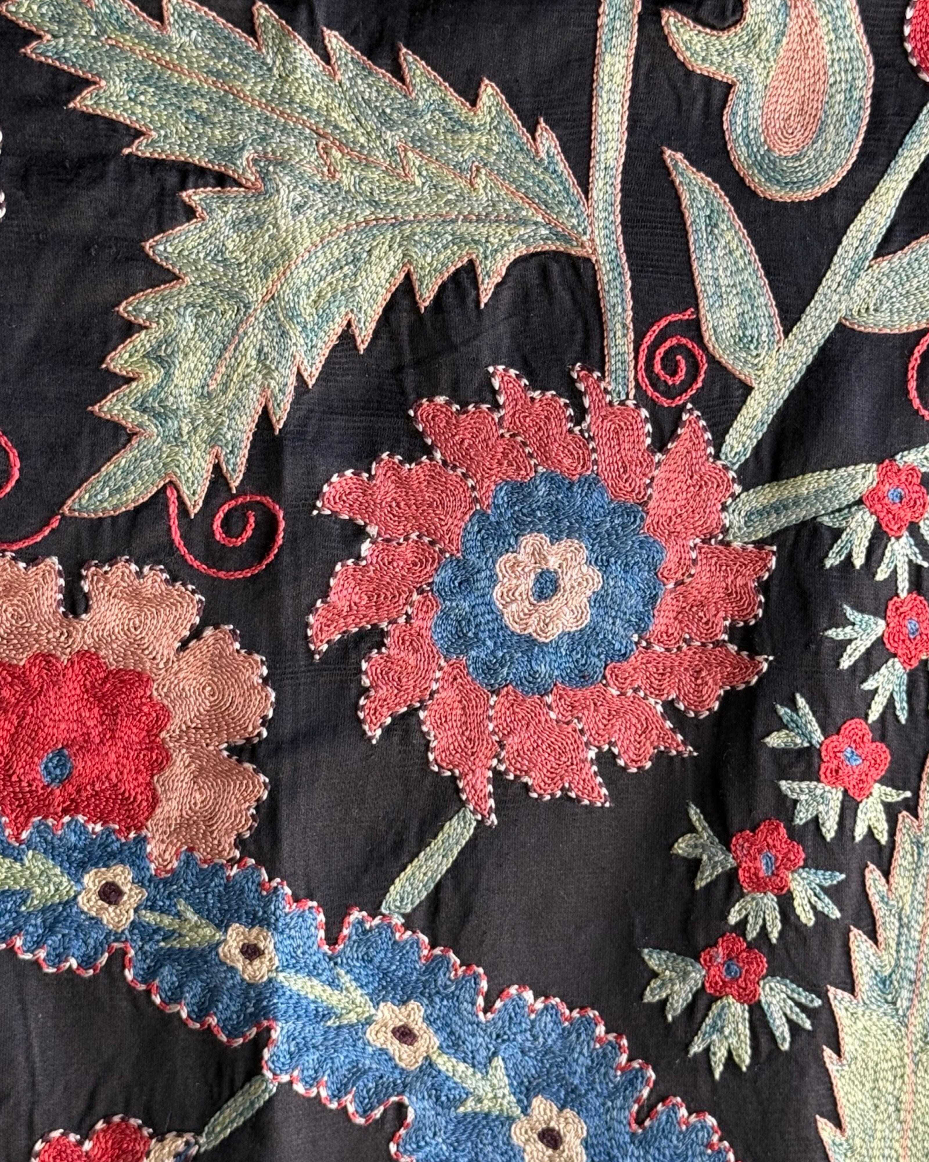 Hand Stitched Suzani (CSSU44525 | 65 x 80") Suzani Aziz Suzani 