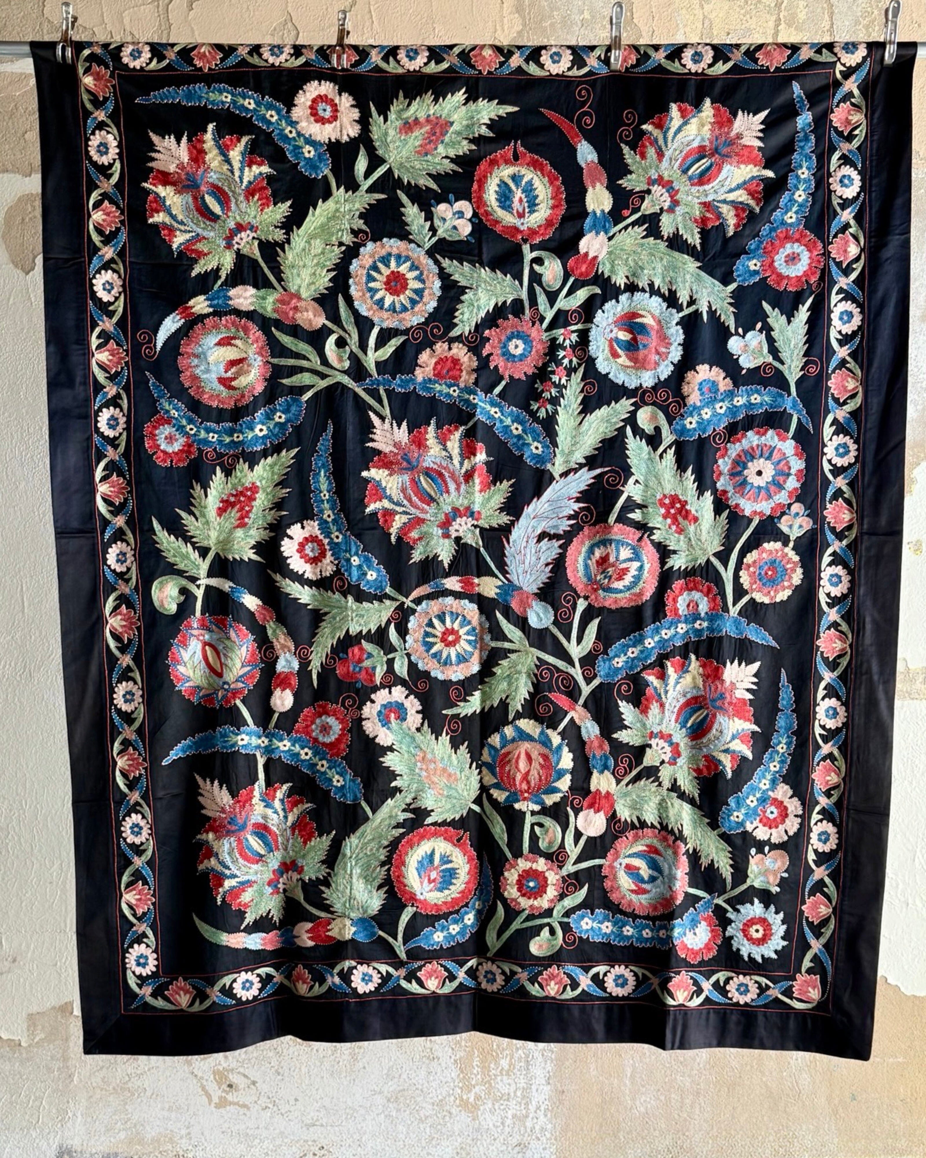 Hand Stitched Suzani (CSSU44525 | 65 x 80") Suzani Aziz Suzani 