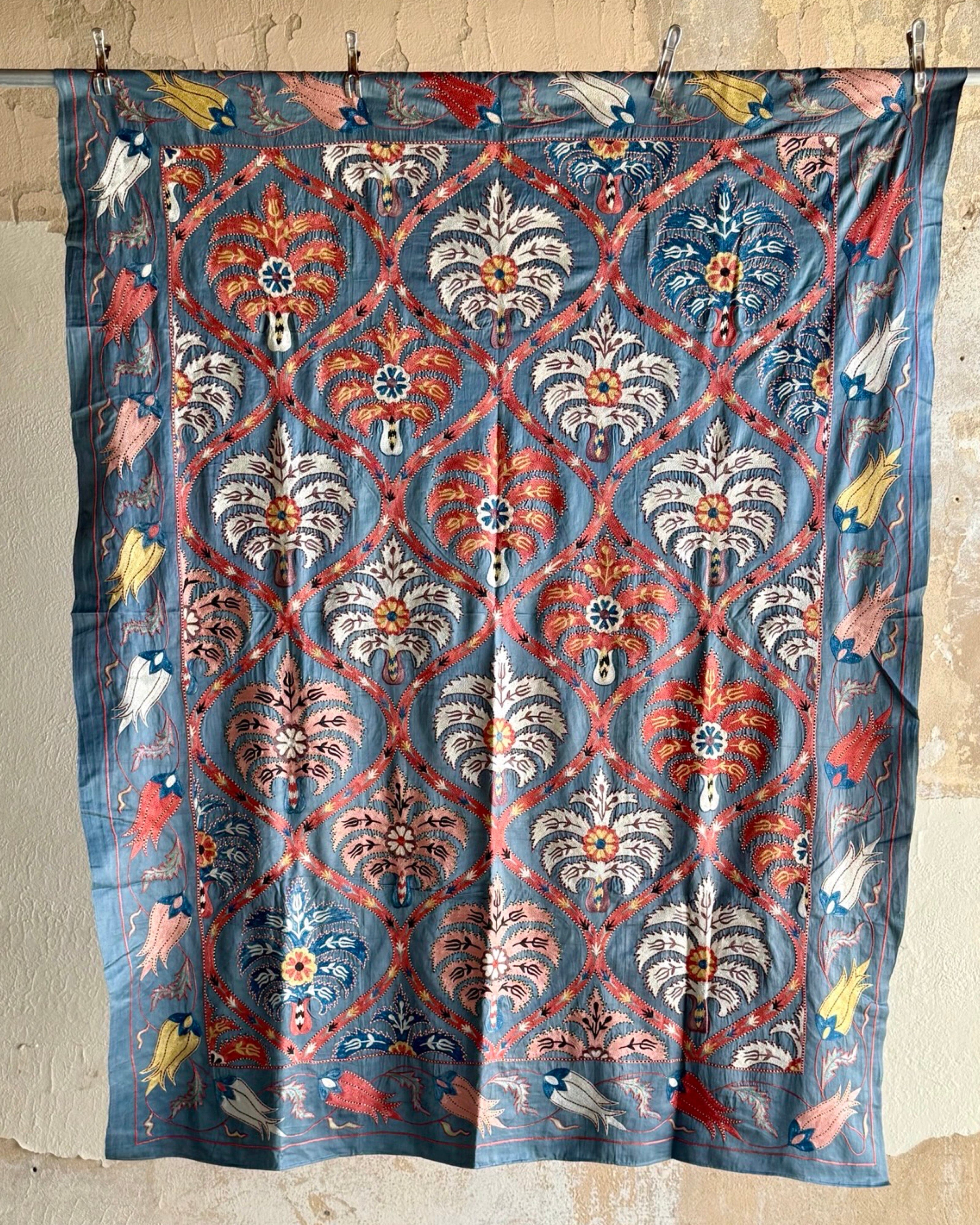 Hand Stitched Suzani (CSSU44725 | 60 x 78") Suzani Aziz Suzani 
