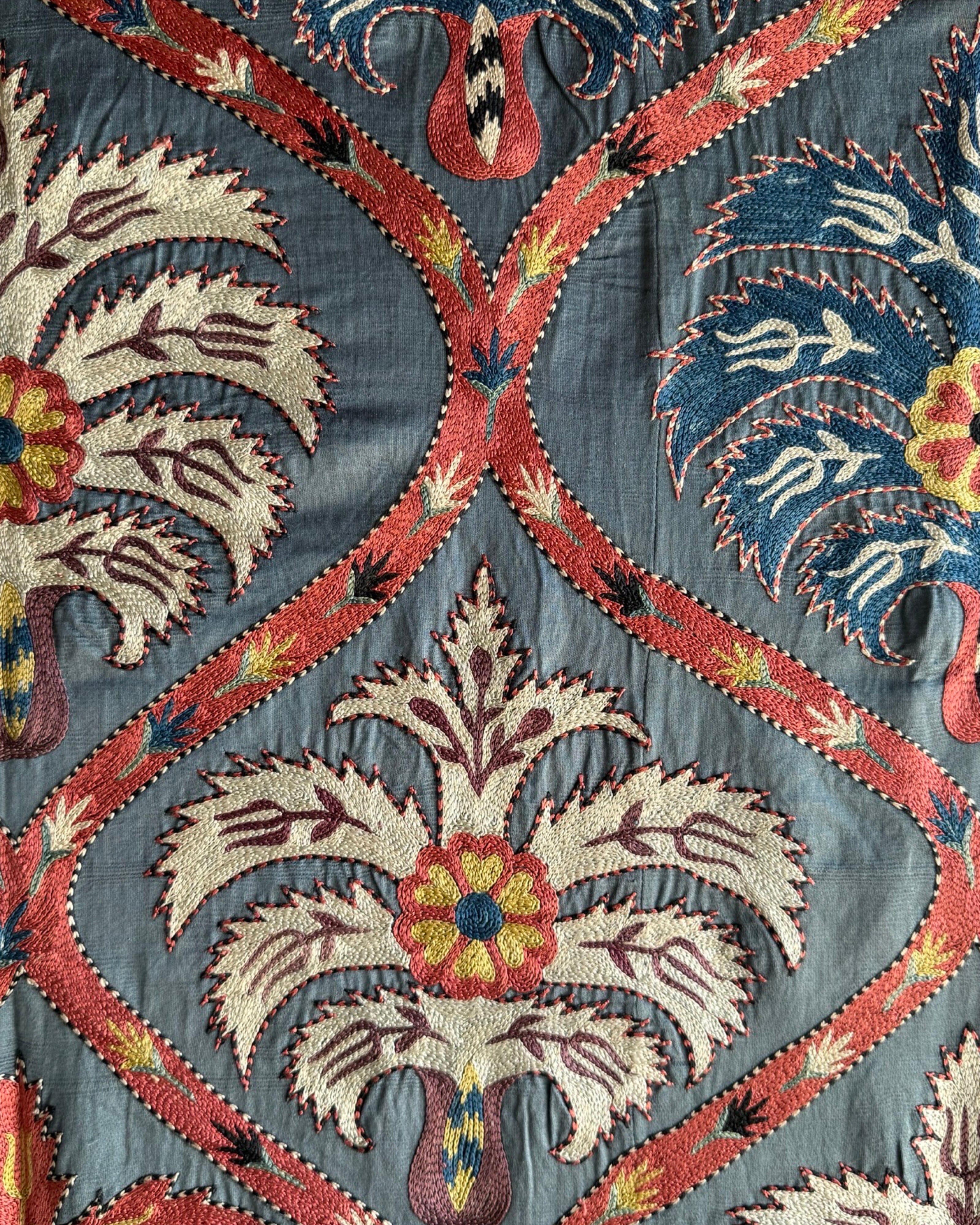 Hand Stitched Suzani (CSSU44725 | 60 x 78") Suzani Aziz Suzani 