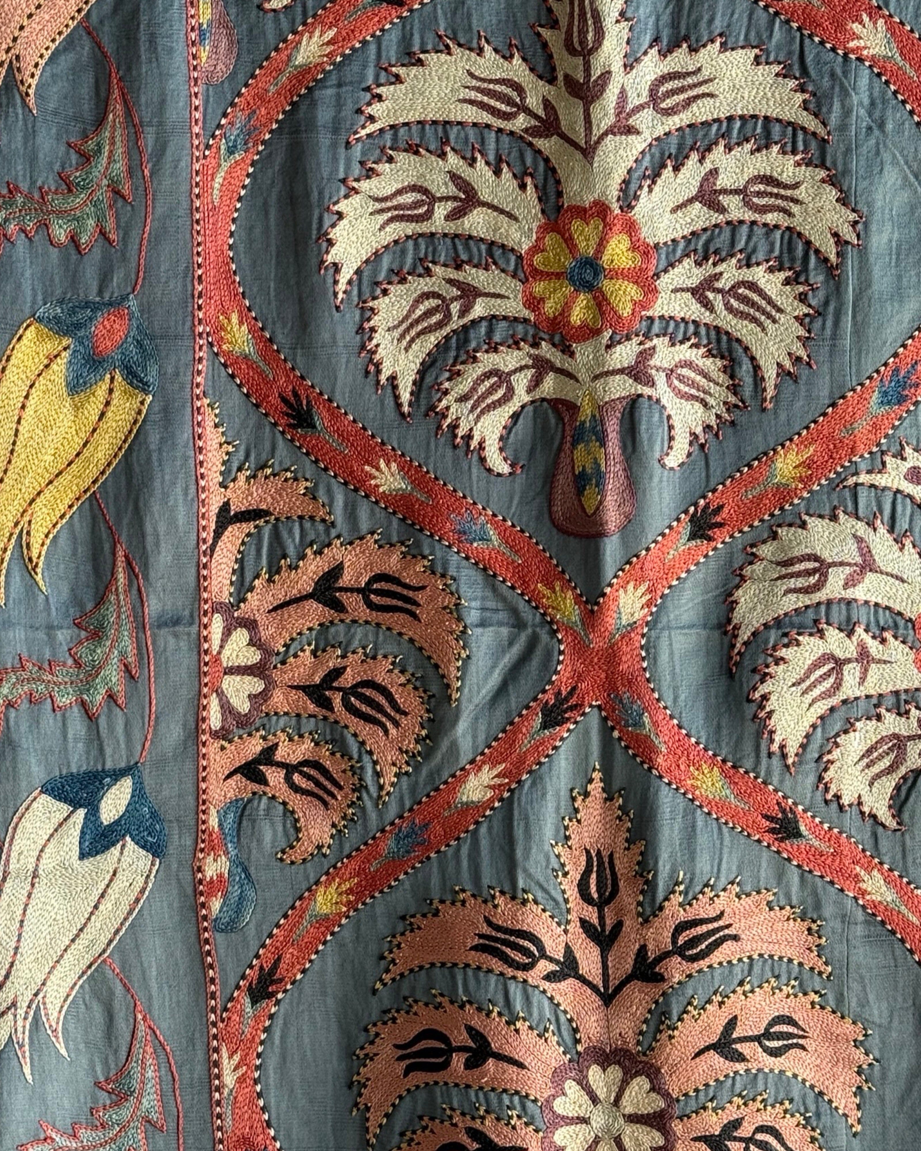 Hand Stitched Suzani (CSSU44725 | 60 x 78") Suzani Aziz Suzani 