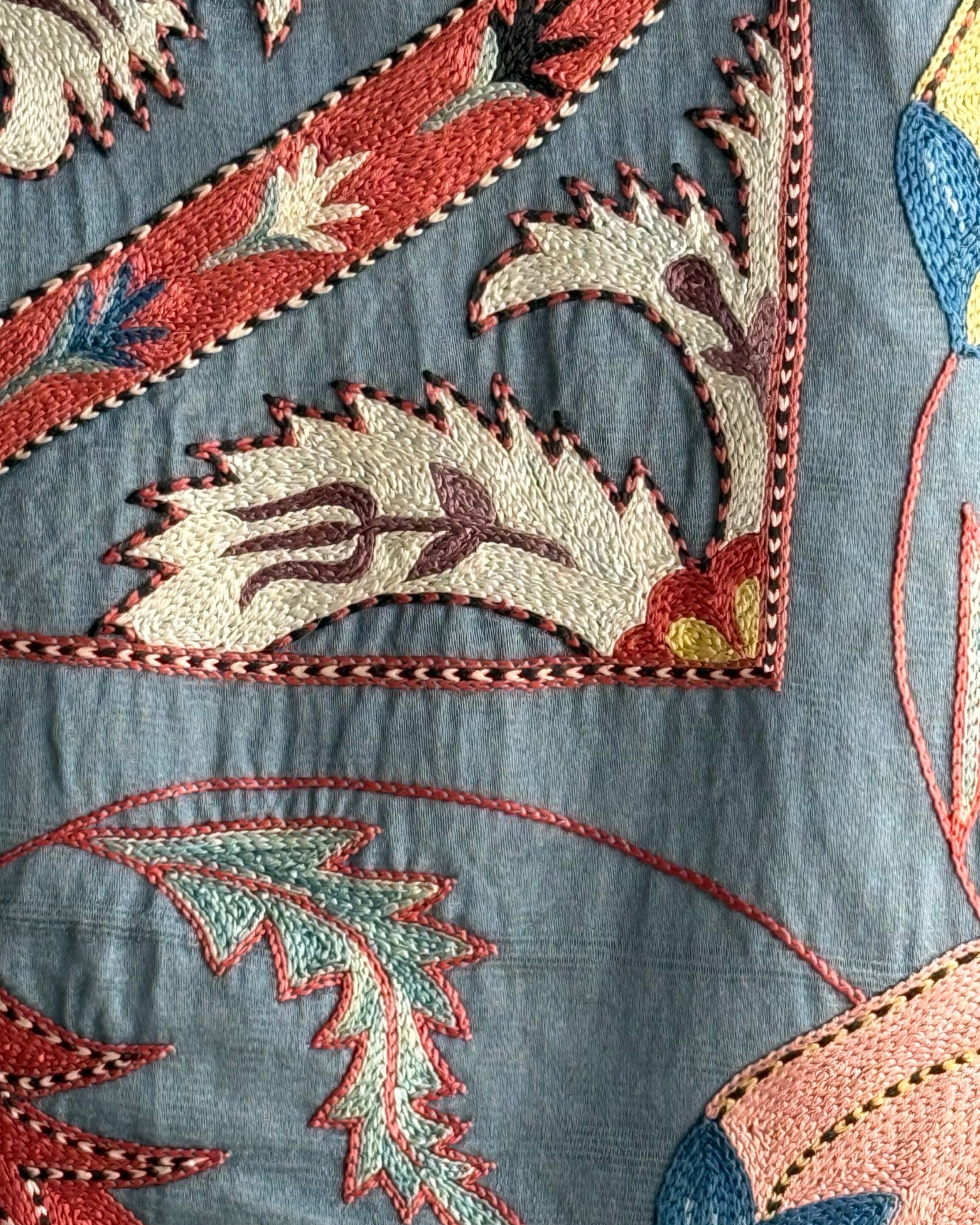 Hand Stitched Suzani (CSSU44725 | 60 x 78") Suzani Aziz Suzani 