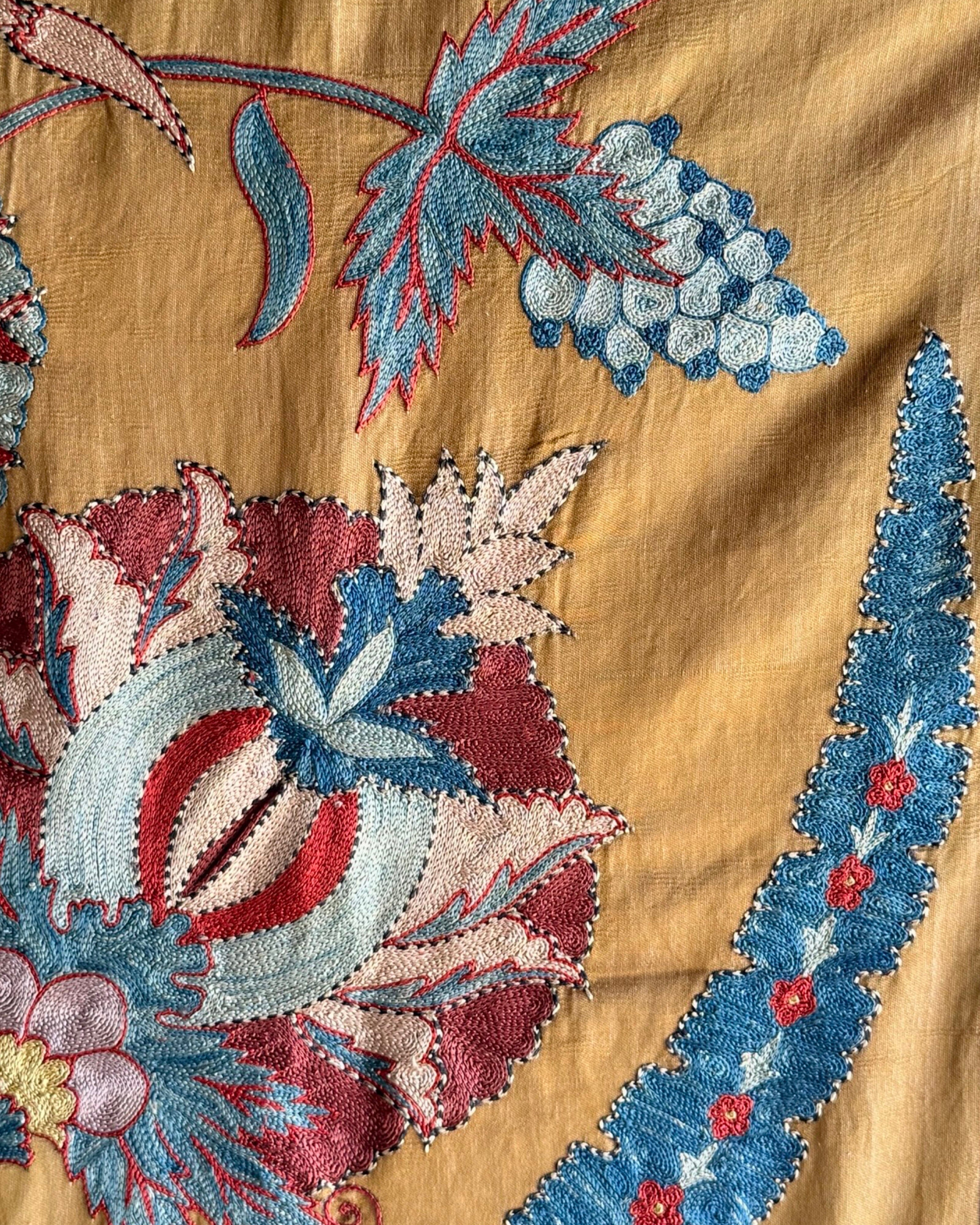 Hand Stitched Suzani (CSSU45025 | 63 x 87") Suzani Aziz Suzani 