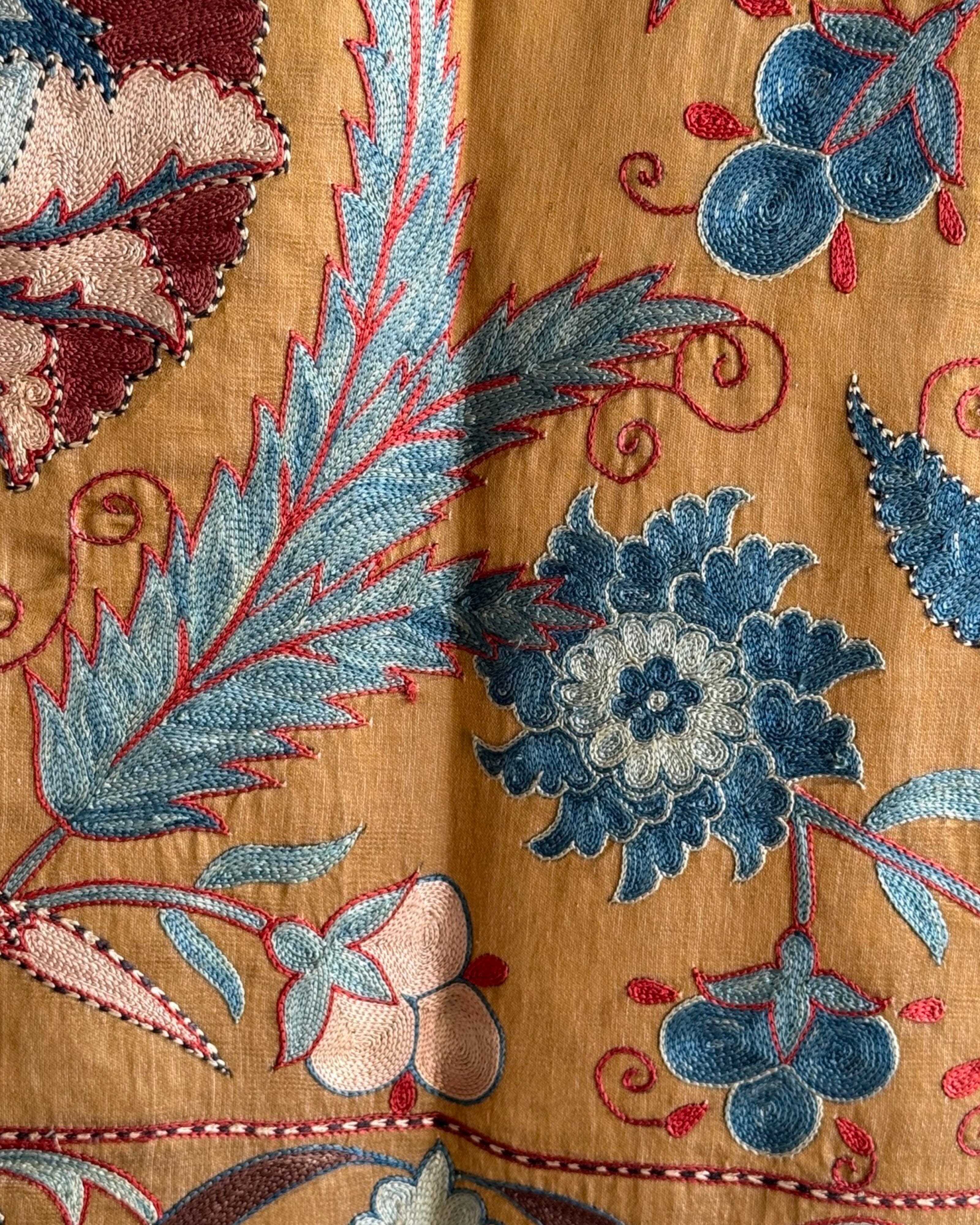 Hand Stitched Suzani (CSSU45025 | 63 x 87") Suzani Aziz Suzani 