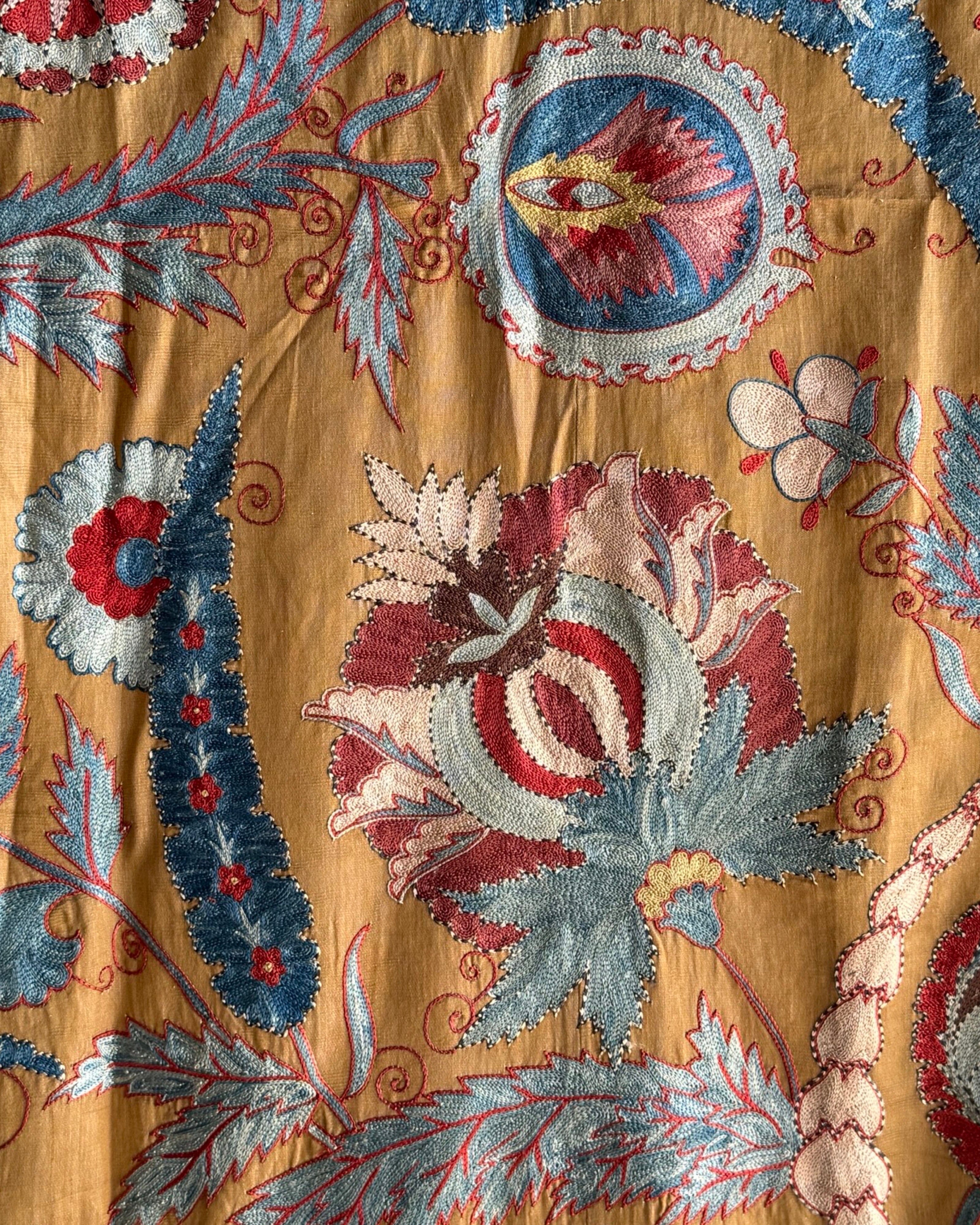 Hand Stitched Suzani (CSSU45025 | 63 x 87") Suzani Aziz Suzani 