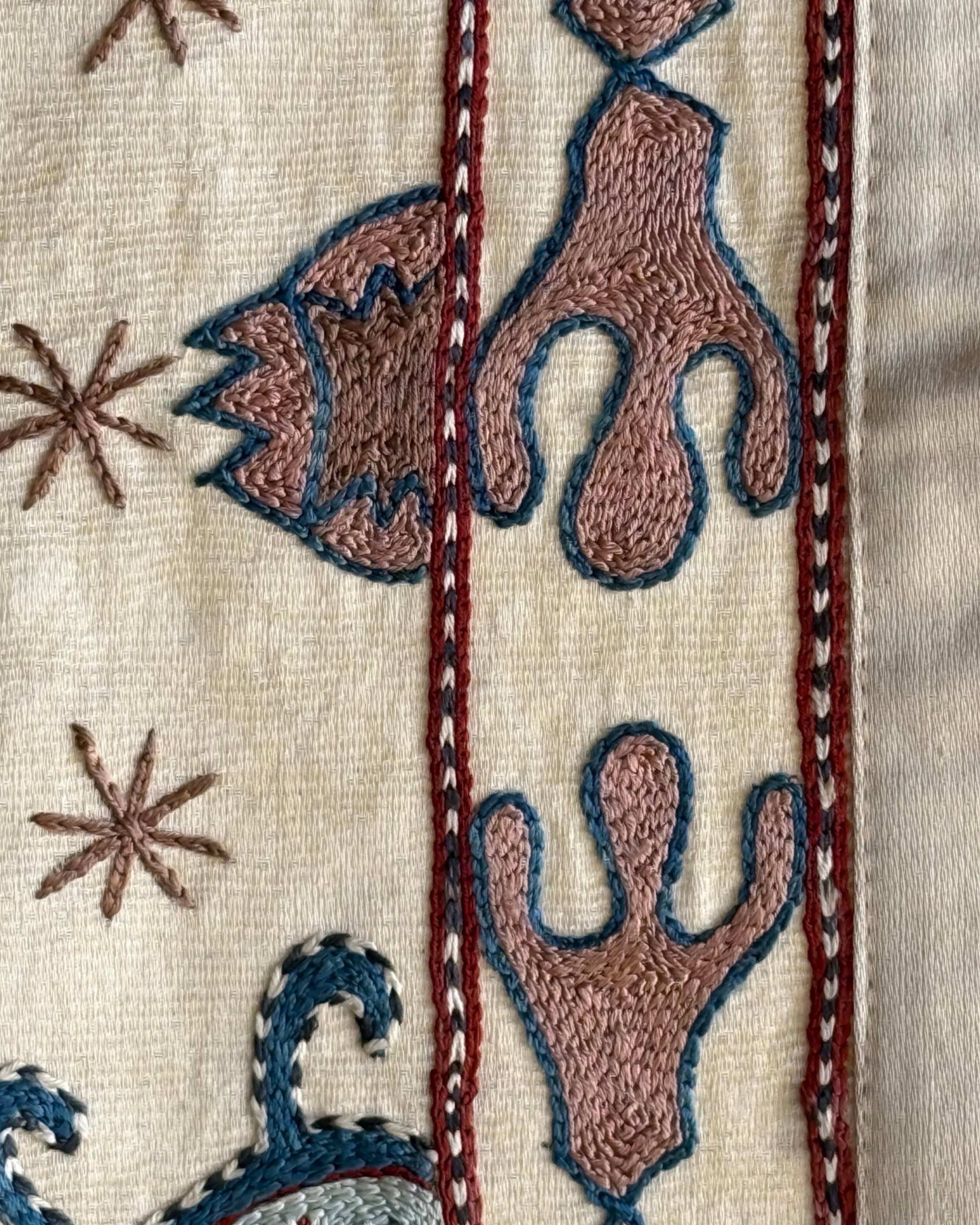 Hand Stitched Suzani (CSSU45325 | 60 x 82") Suzani Aziz Suzani 