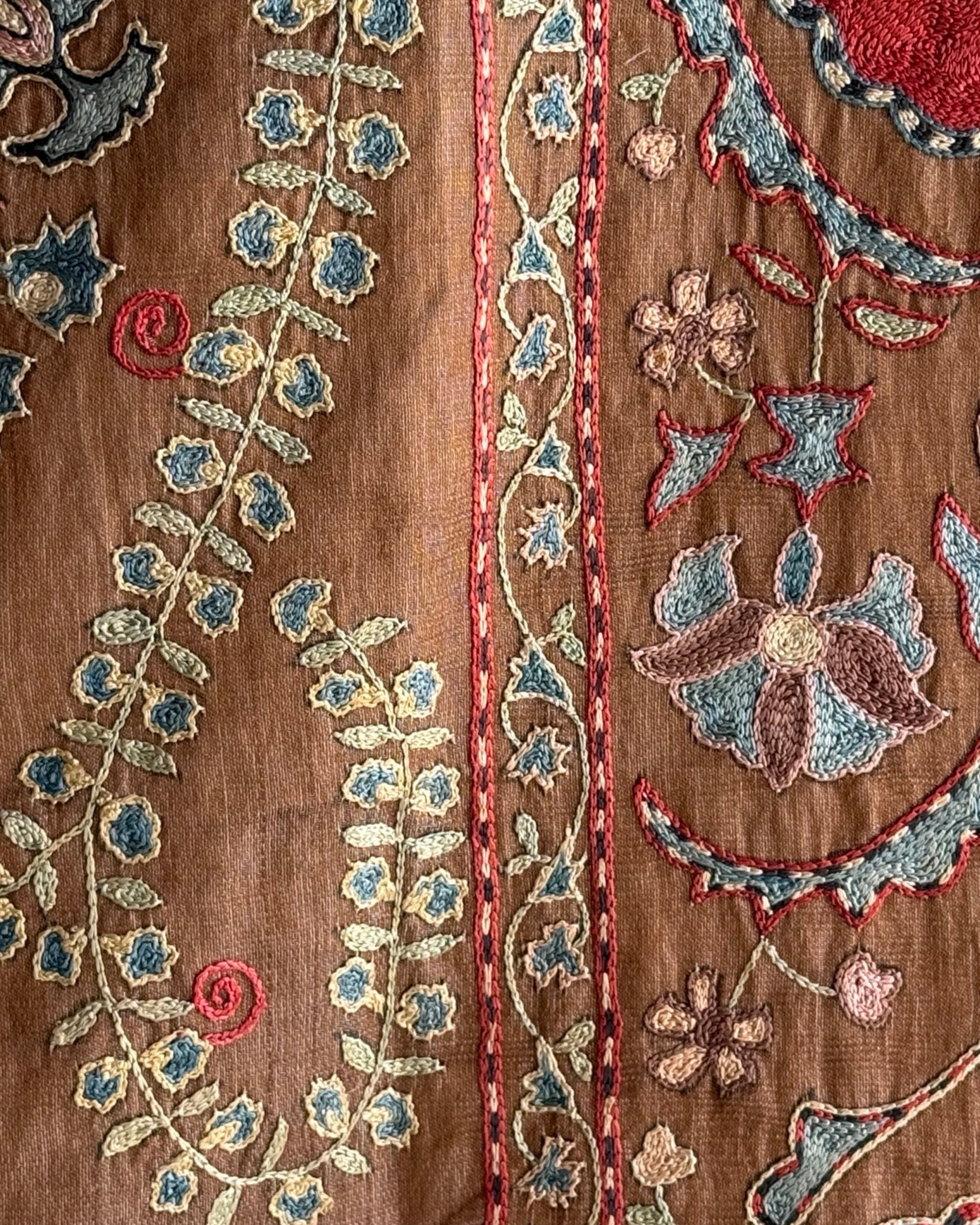 Hand Stitched Suzani (CSSU45425 | 59 x 73") Suzani Aziz Suzani 