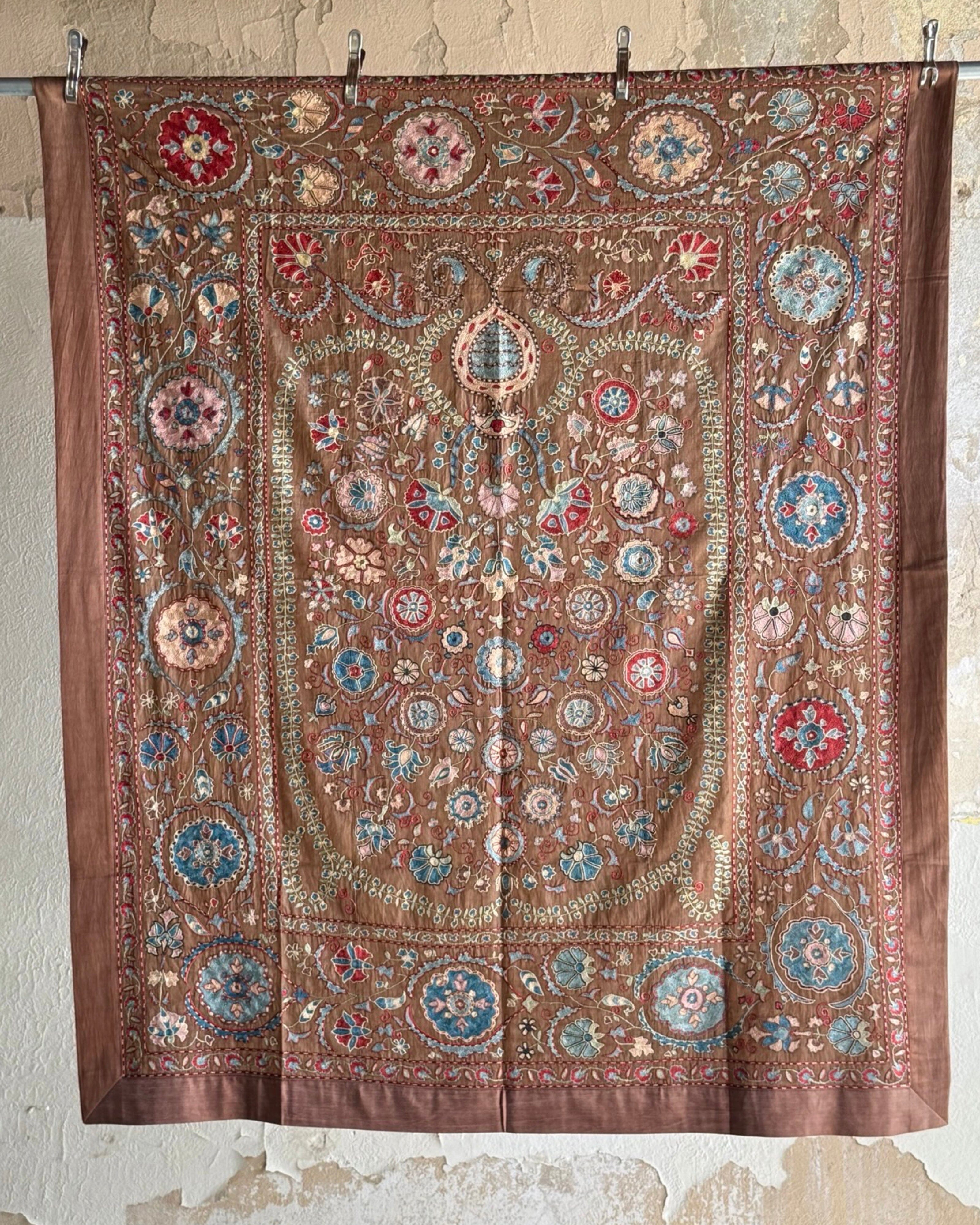 Hand Stitched Suzani (CSSU45425 | 59 x 73") Suzani Aziz Suzani 