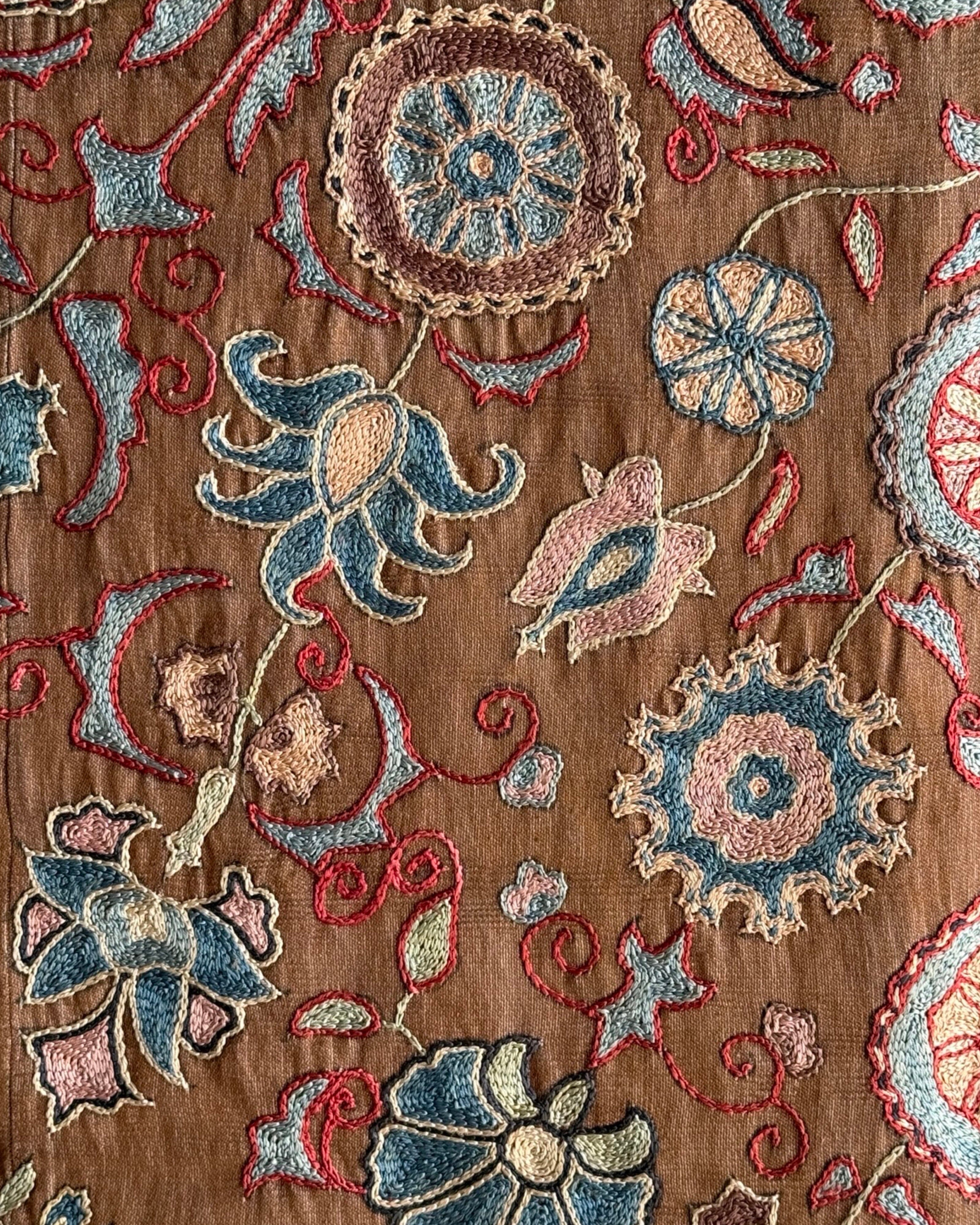Hand Stitched Suzani (CSSU45425 | 59 x 73") Suzani Aziz Suzani 