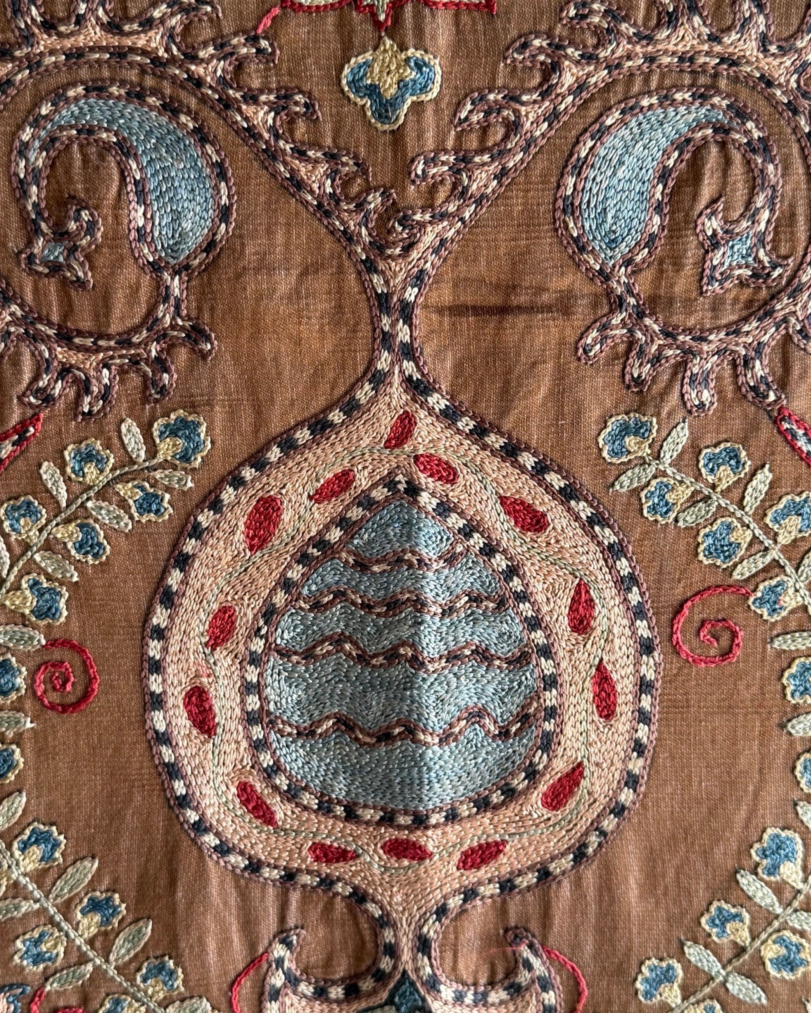 Hand Stitched Suzani (CSSU45425 | 59 x 73") Suzani Aziz Suzani 
