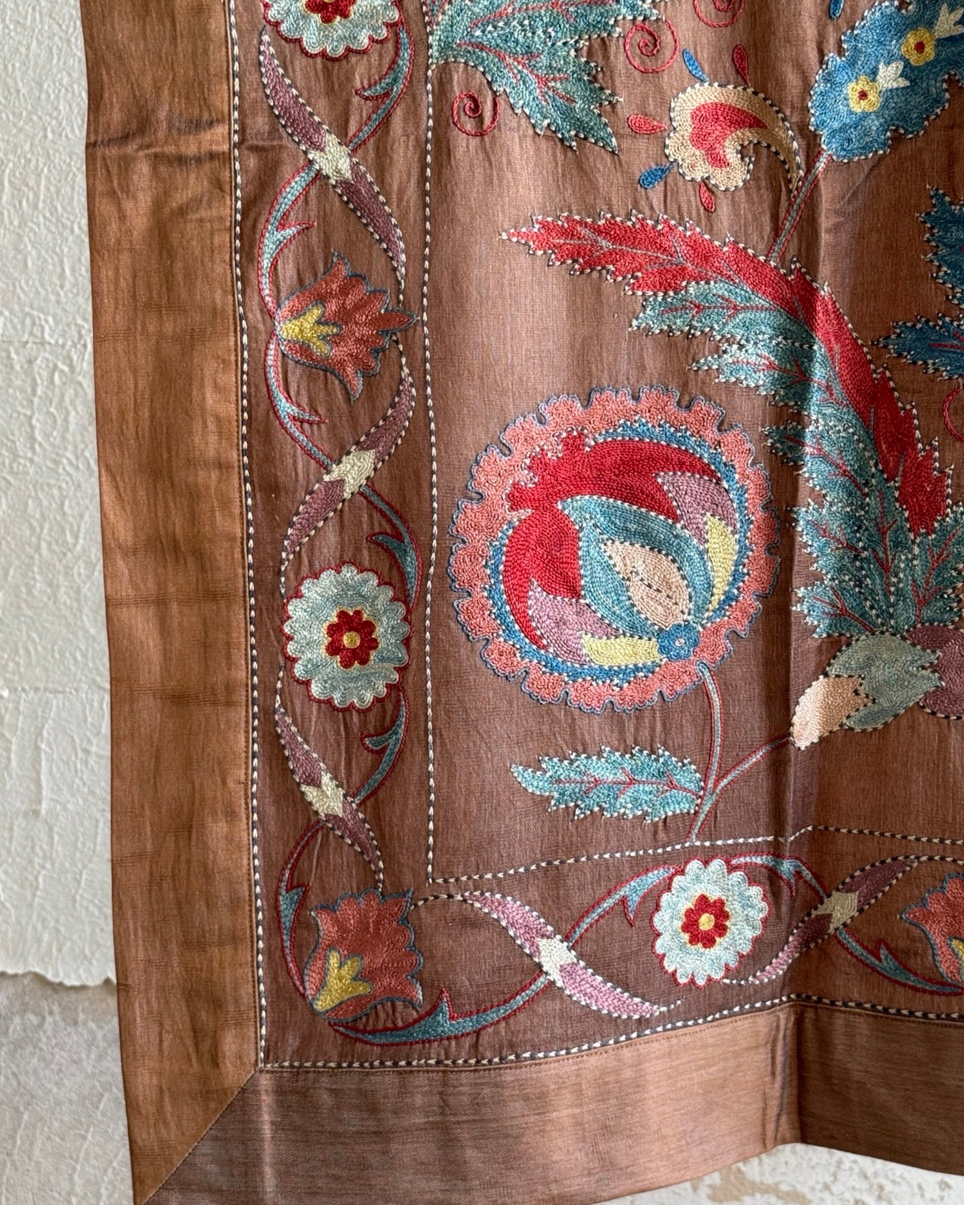 Hand Stitched Suzani (CSSU45525 | 63 x 86") Suzani Aziz Suzani 