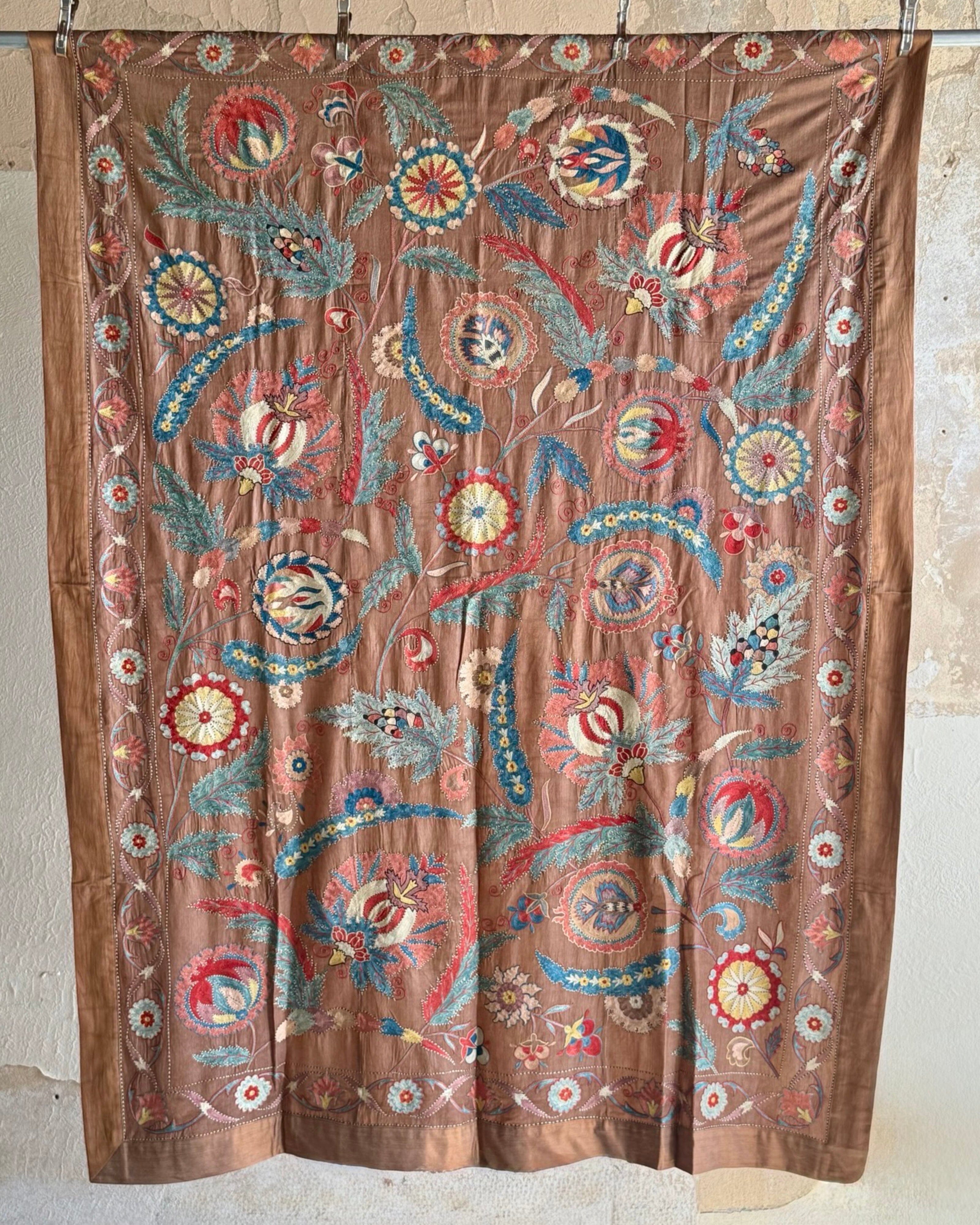 Hand Stitched Suzani (CSSU45525 | 63 x 86") Suzani Aziz Suzani 