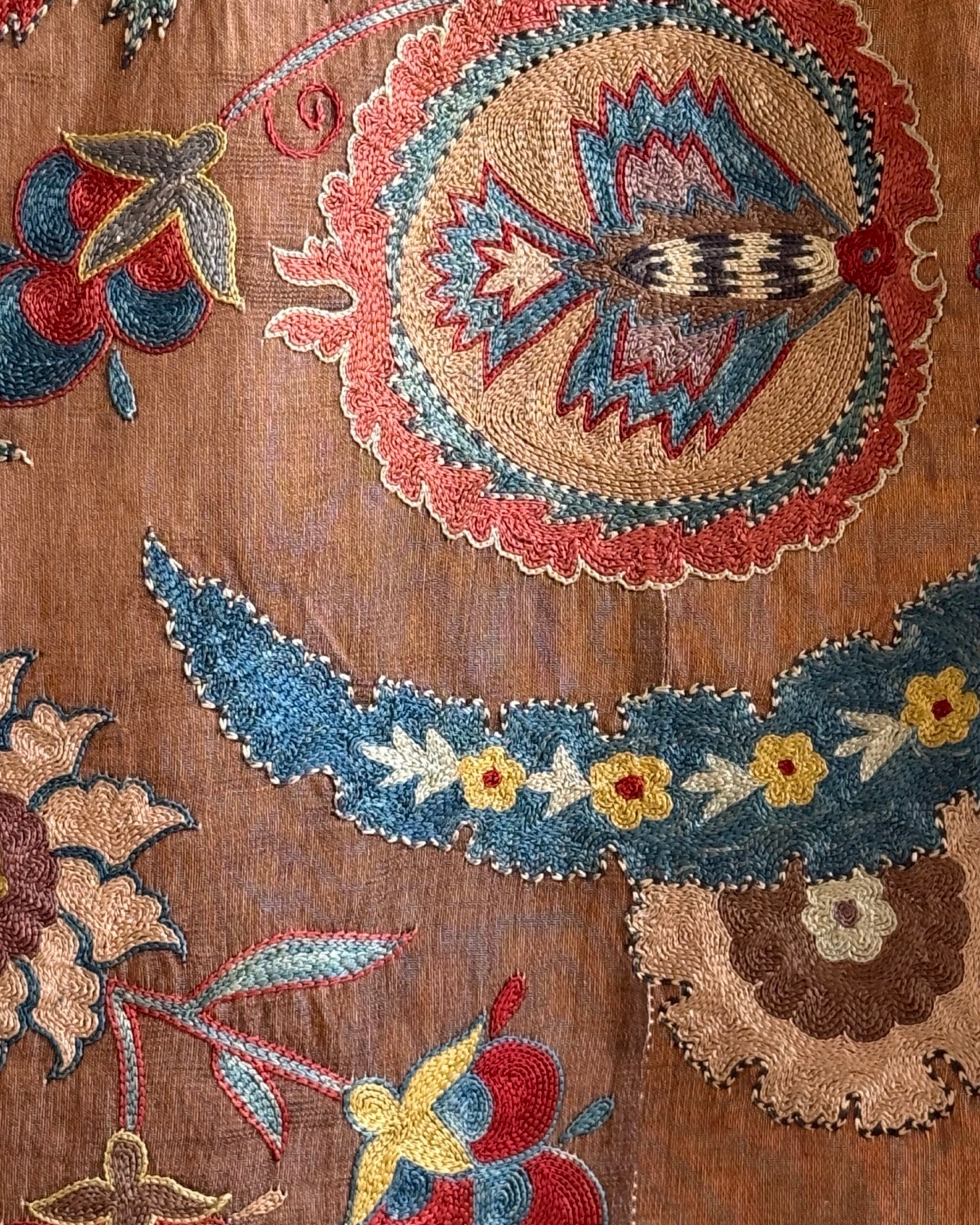 Hand Stitched Suzani (CSSU45525 | 63 x 86") Suzani Aziz Suzani 