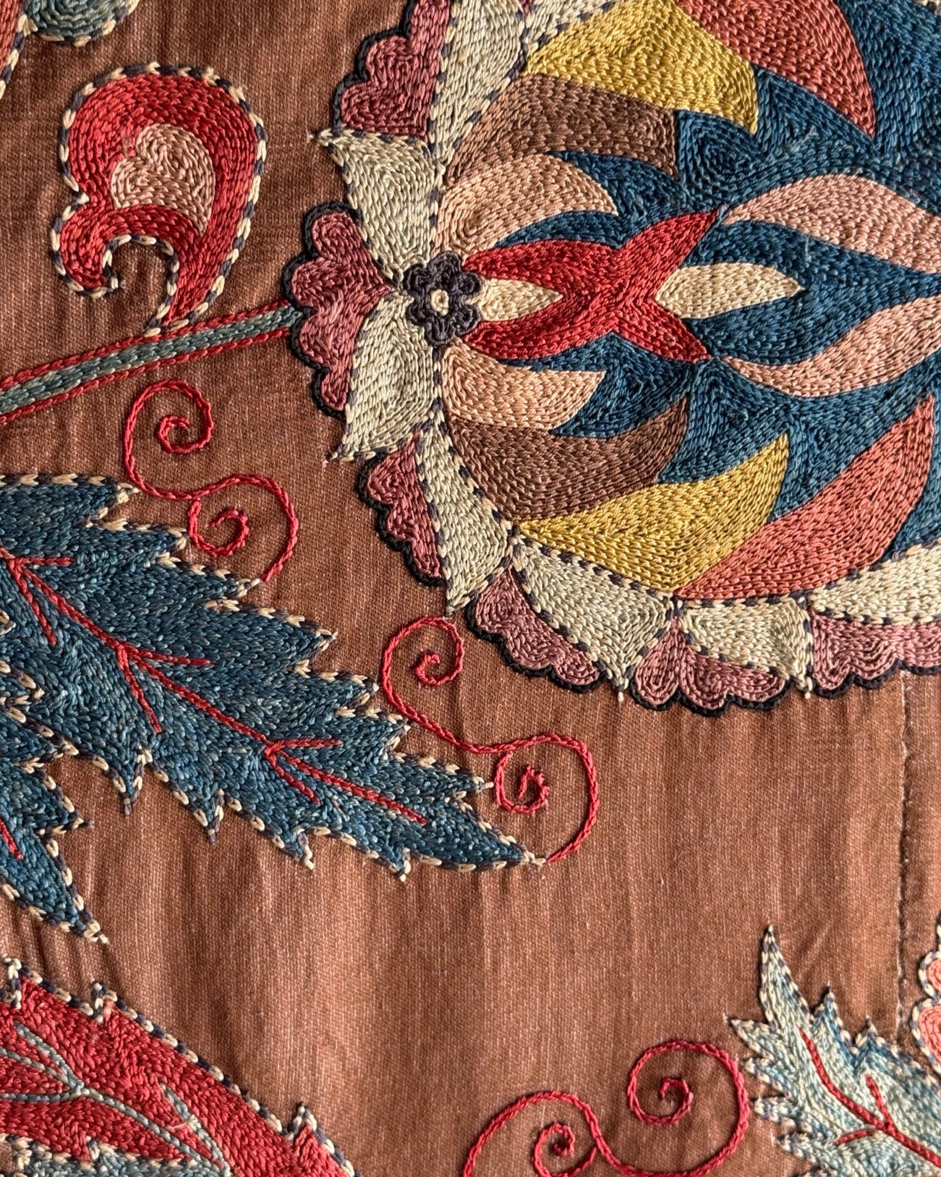 Hand Stitched Suzani (CSSU45525 | 63 x 86") Suzani Aziz Suzani 
